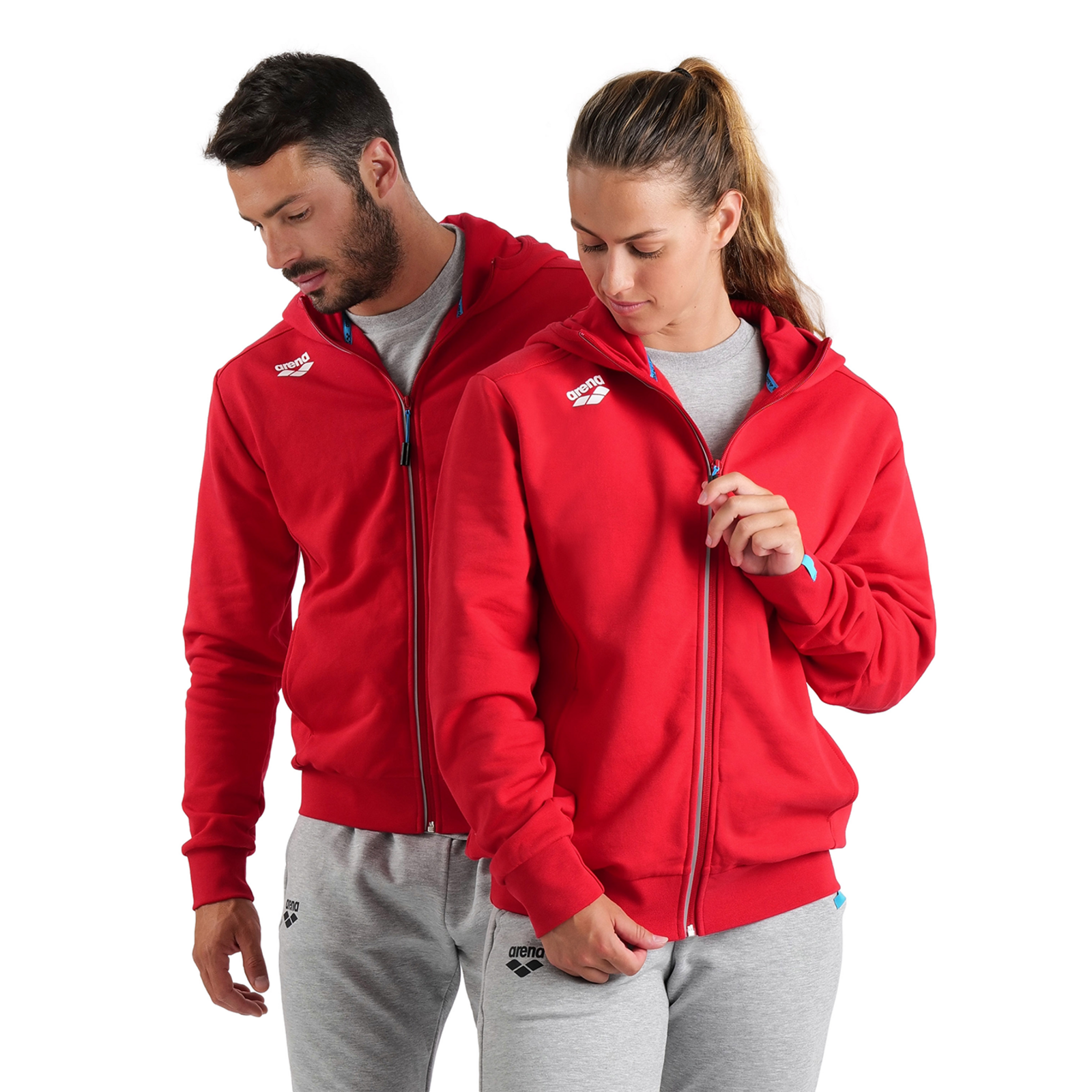 Arena Team Hooded Jacket Panel in ROT