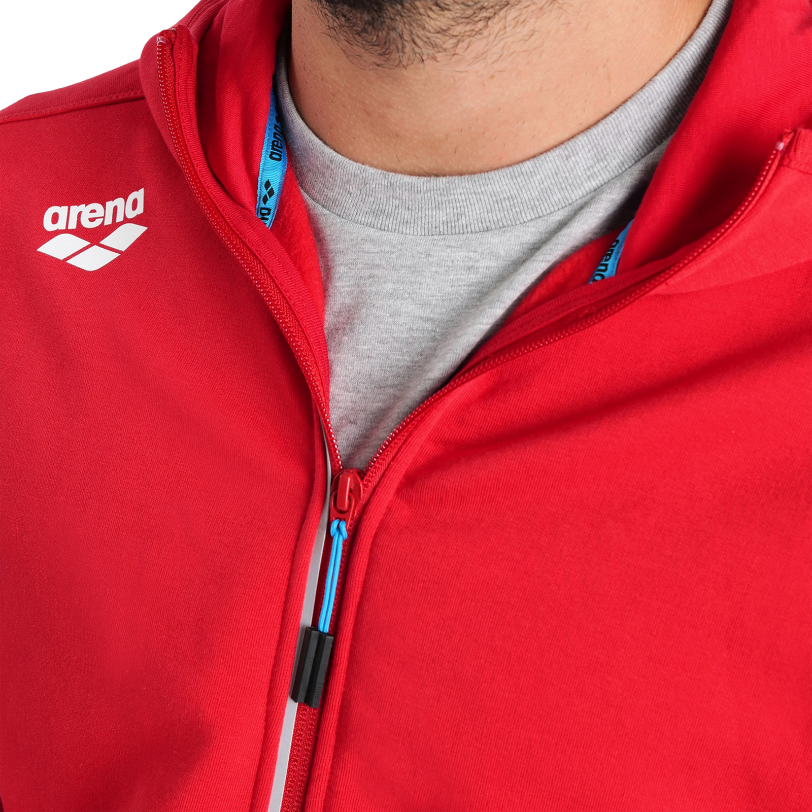 Arena Team Hooded Jacket Panel in ROT