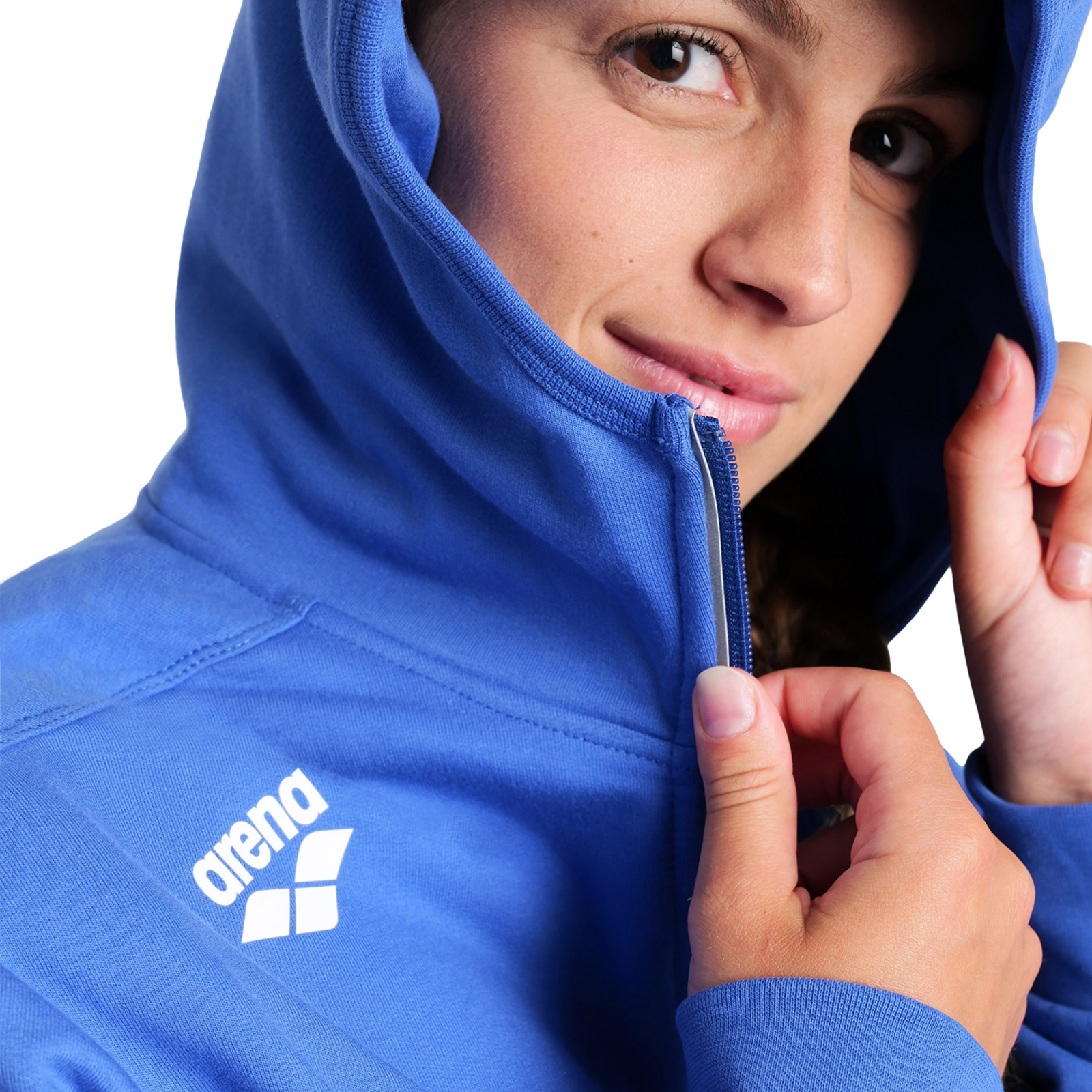 Arena Team Hooded Jacket Panel in BLAU