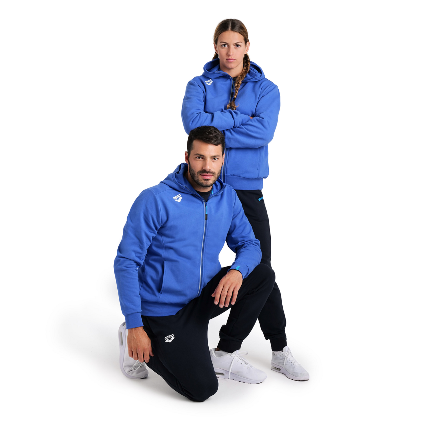 Arena Team Hooded Jacket Panel in BLAU