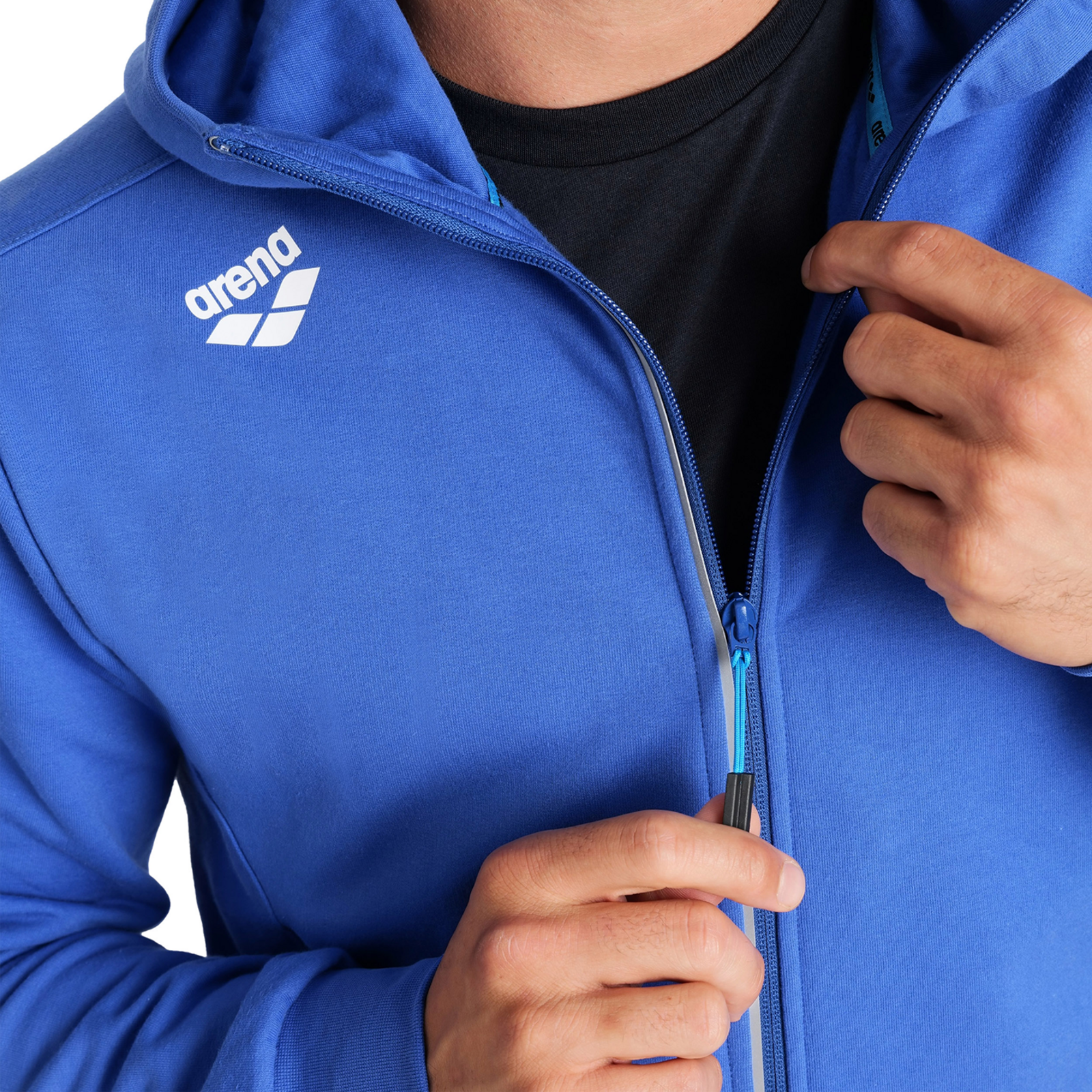 Arena Team Hooded Jacket Panel in BLAU