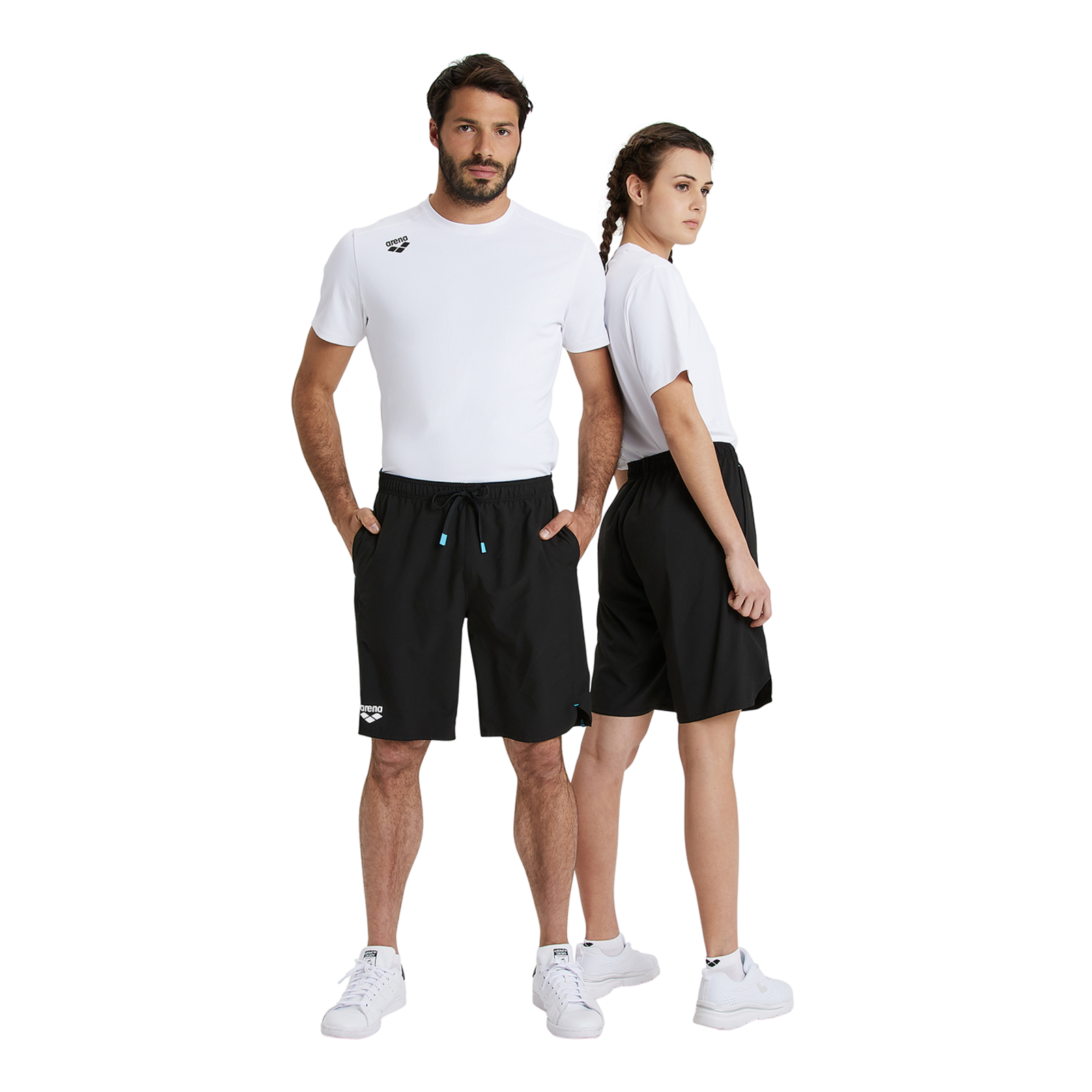 Arena Team Bermuda Panel Short in SCHWARZ