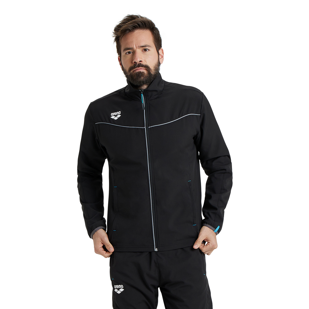Arena Team Jacket Panel in SCHWARZ