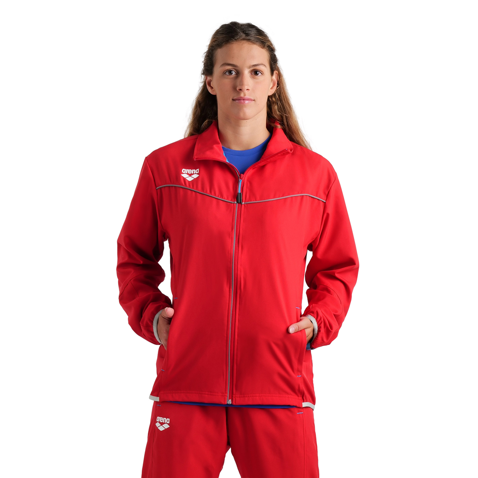 Arena Team Jacket Panel in ROT