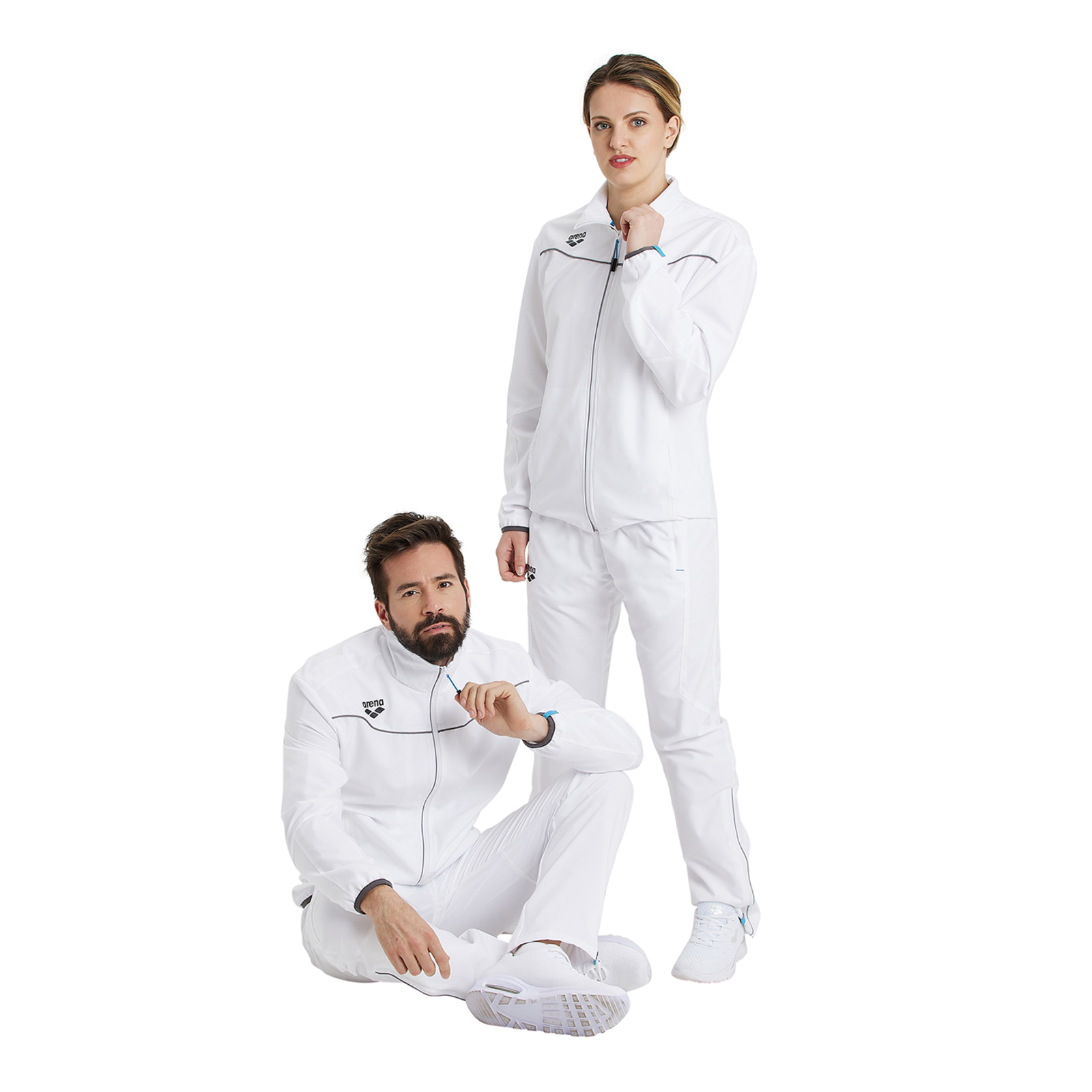 Arena Team Jacket Panel in WEISS