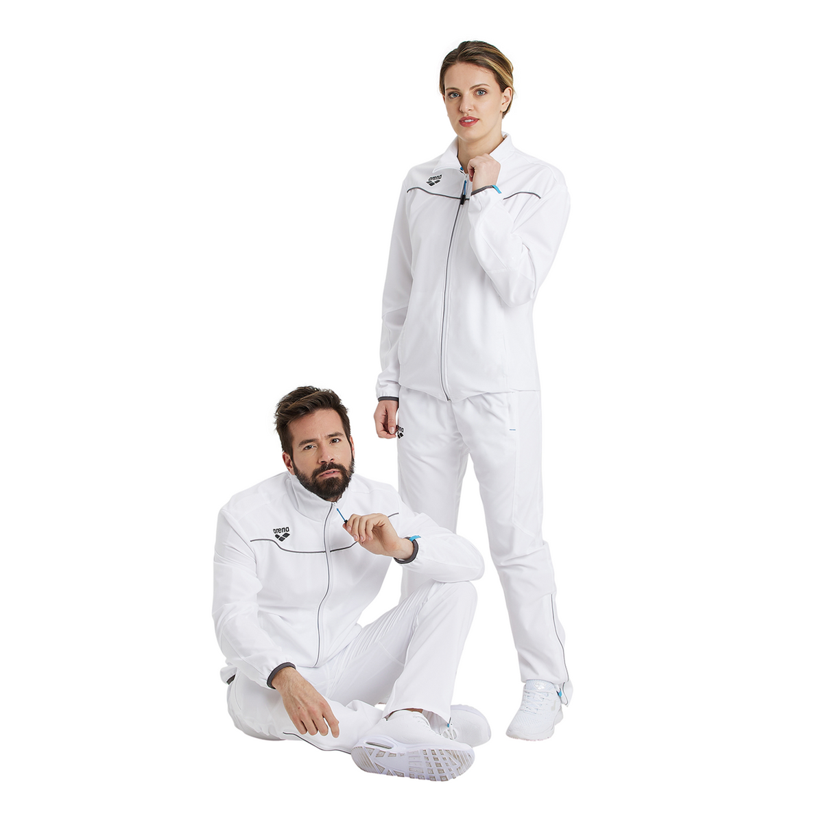 Arena Team Jacket Panel in WEISS