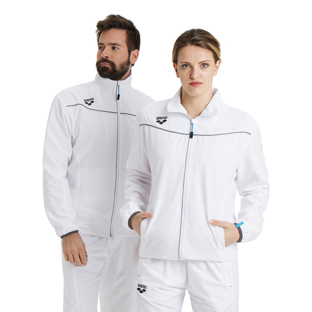 Arena Team Jacket Panel in WEISS