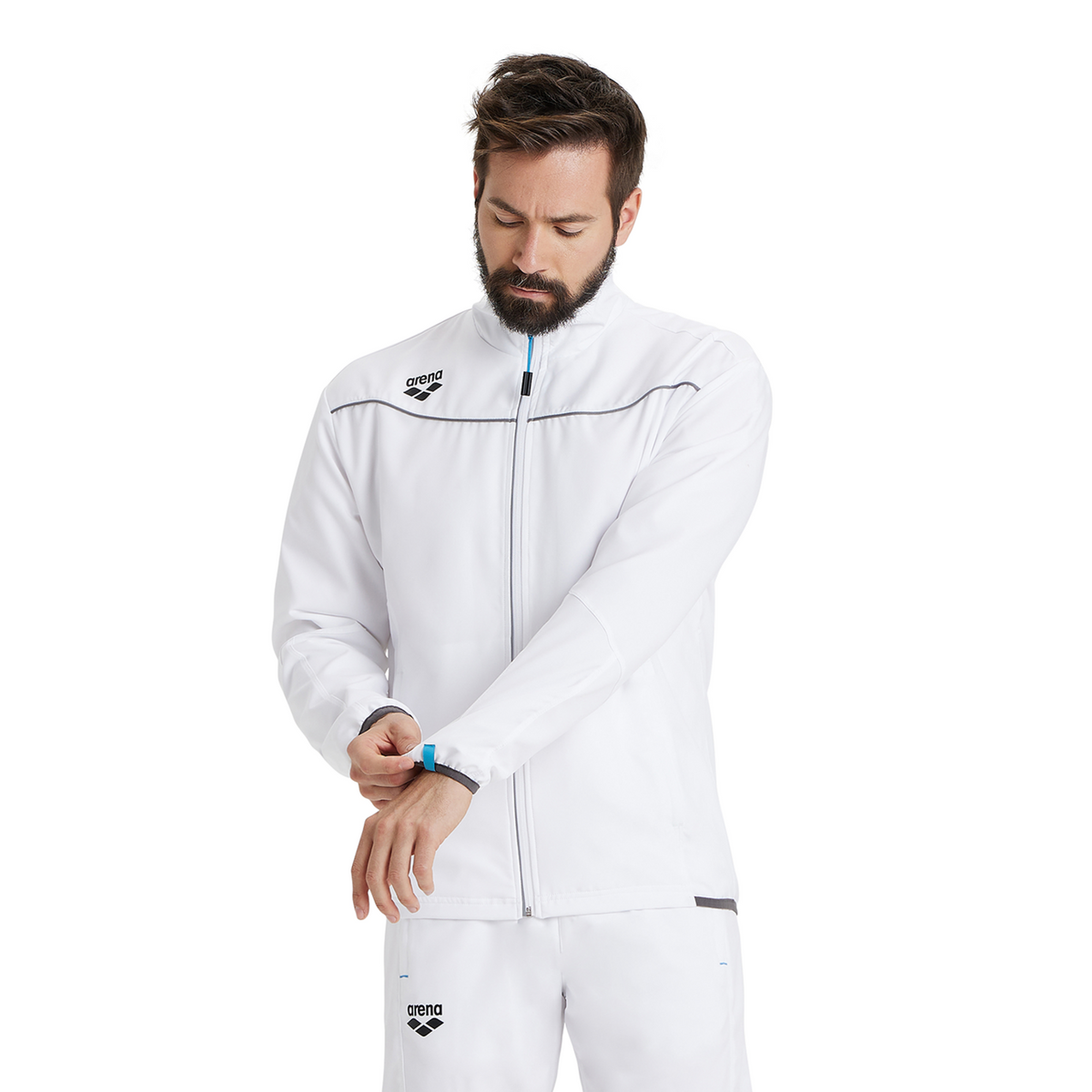 Arena Team Jacket Panel in WEISS