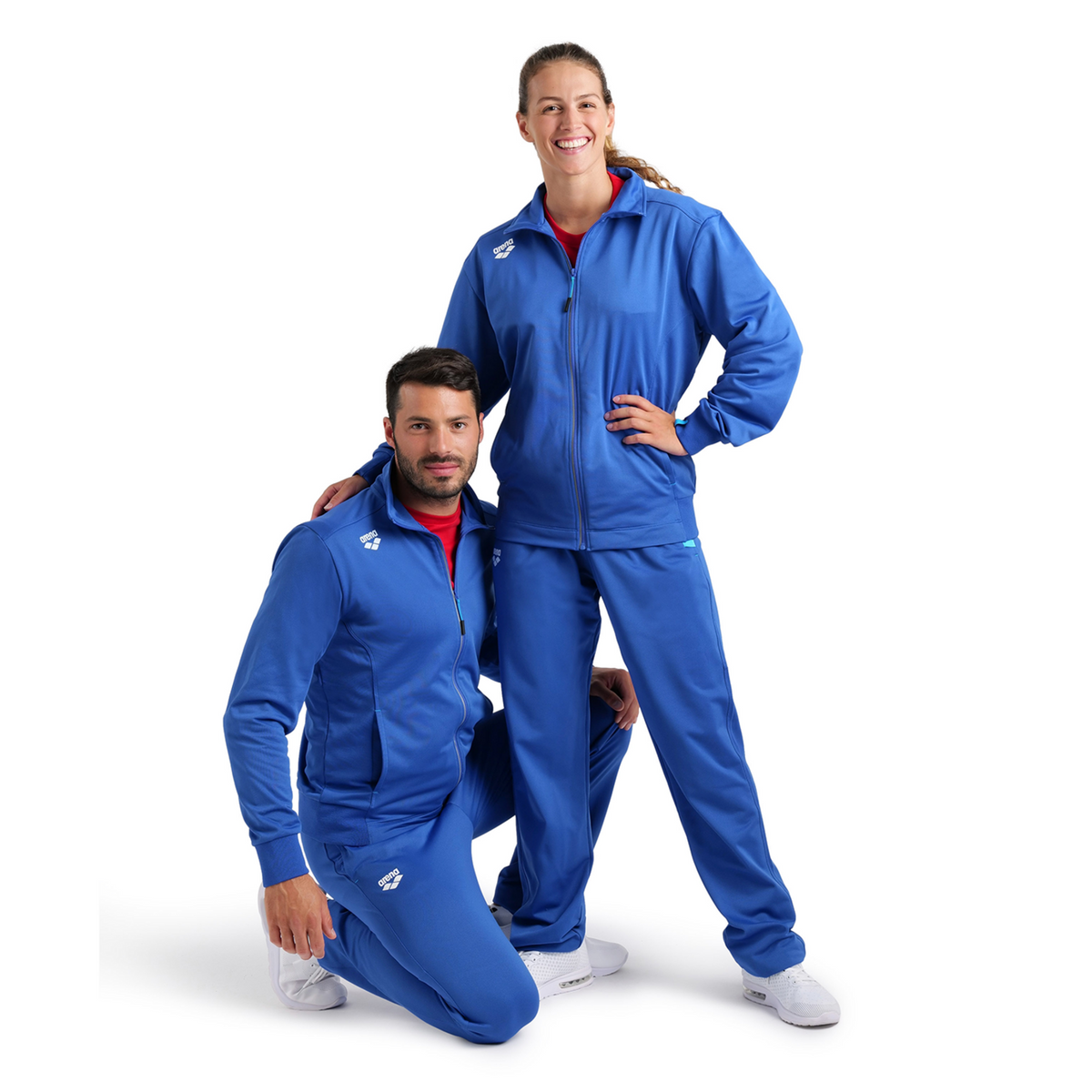 Arena Team Jacket Panel Knitted Poly in BLAU