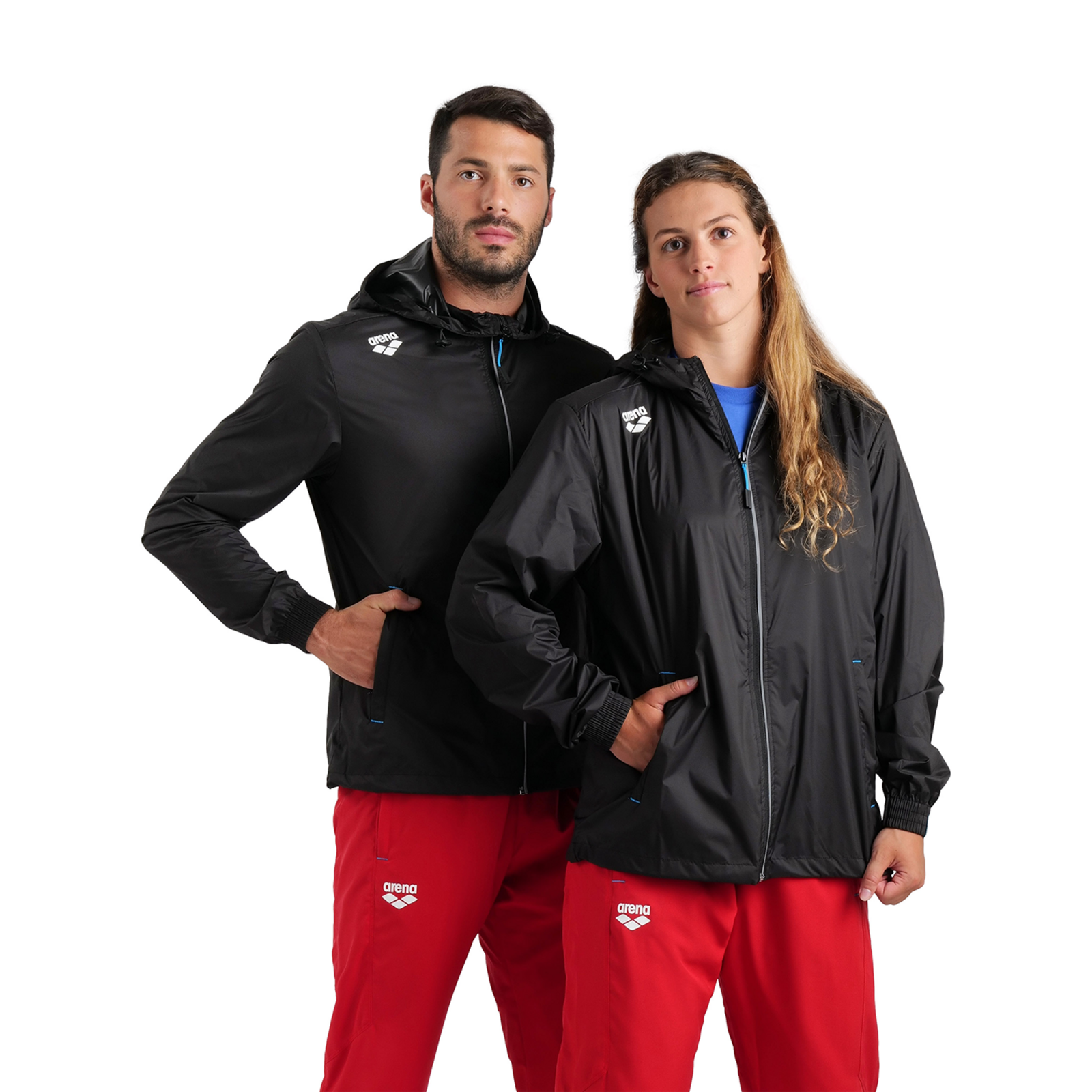Arena Team Windbreaker Solid in SCHWARZ