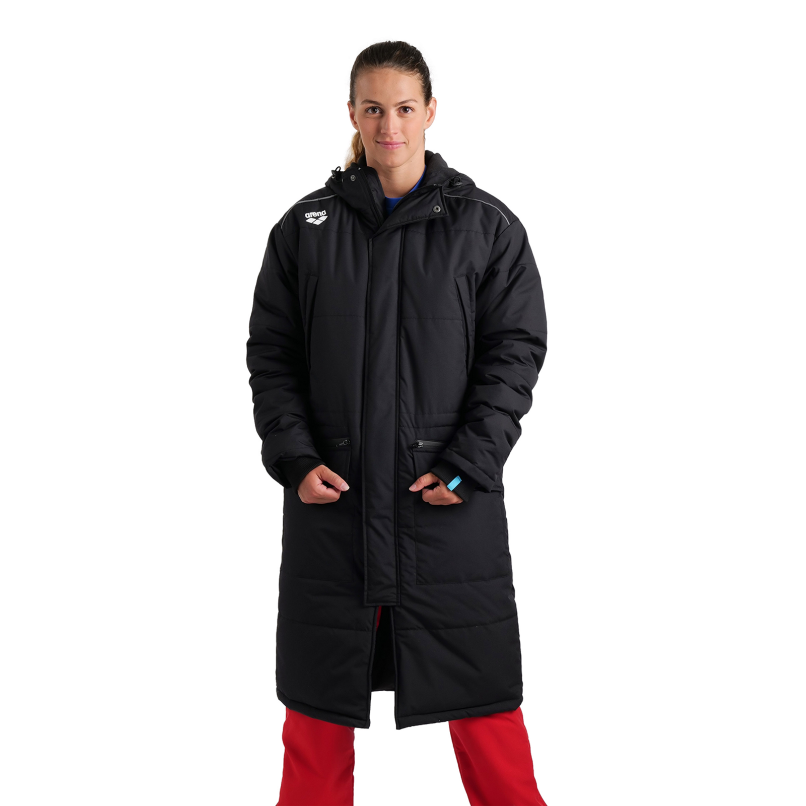 Arena Team Parka Solid in SCHWARZ