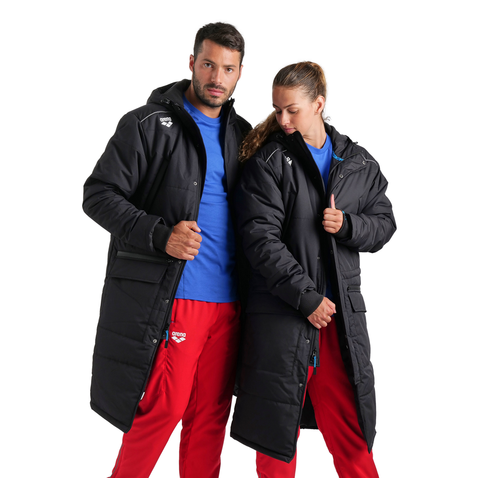 Arena Team Parka Solid in SCHWARZ