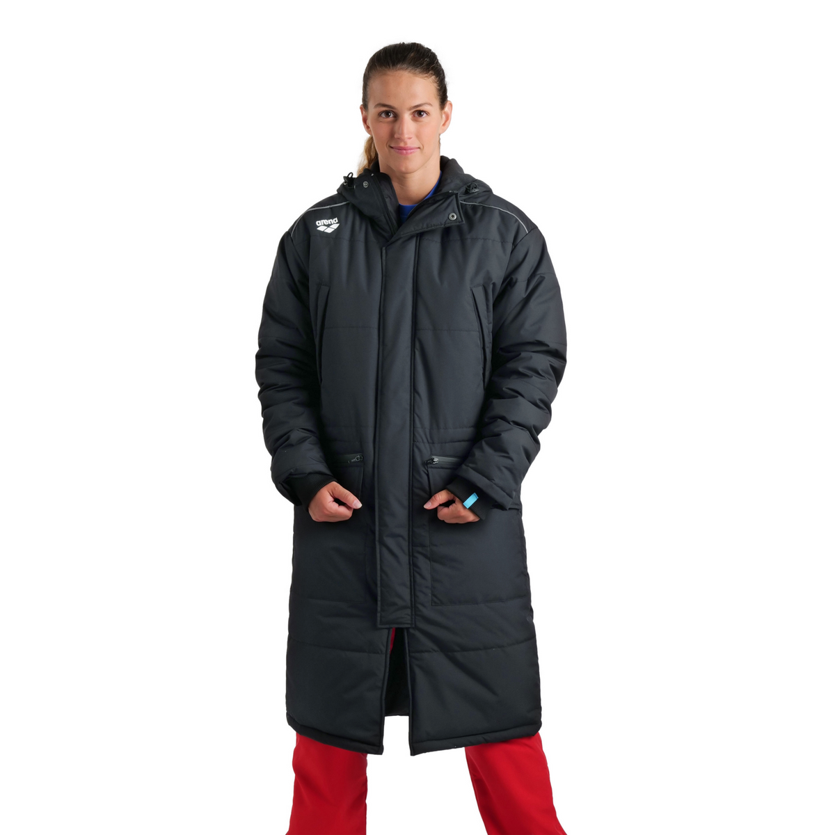 Arena Team Parka Solid in SCHWARZ