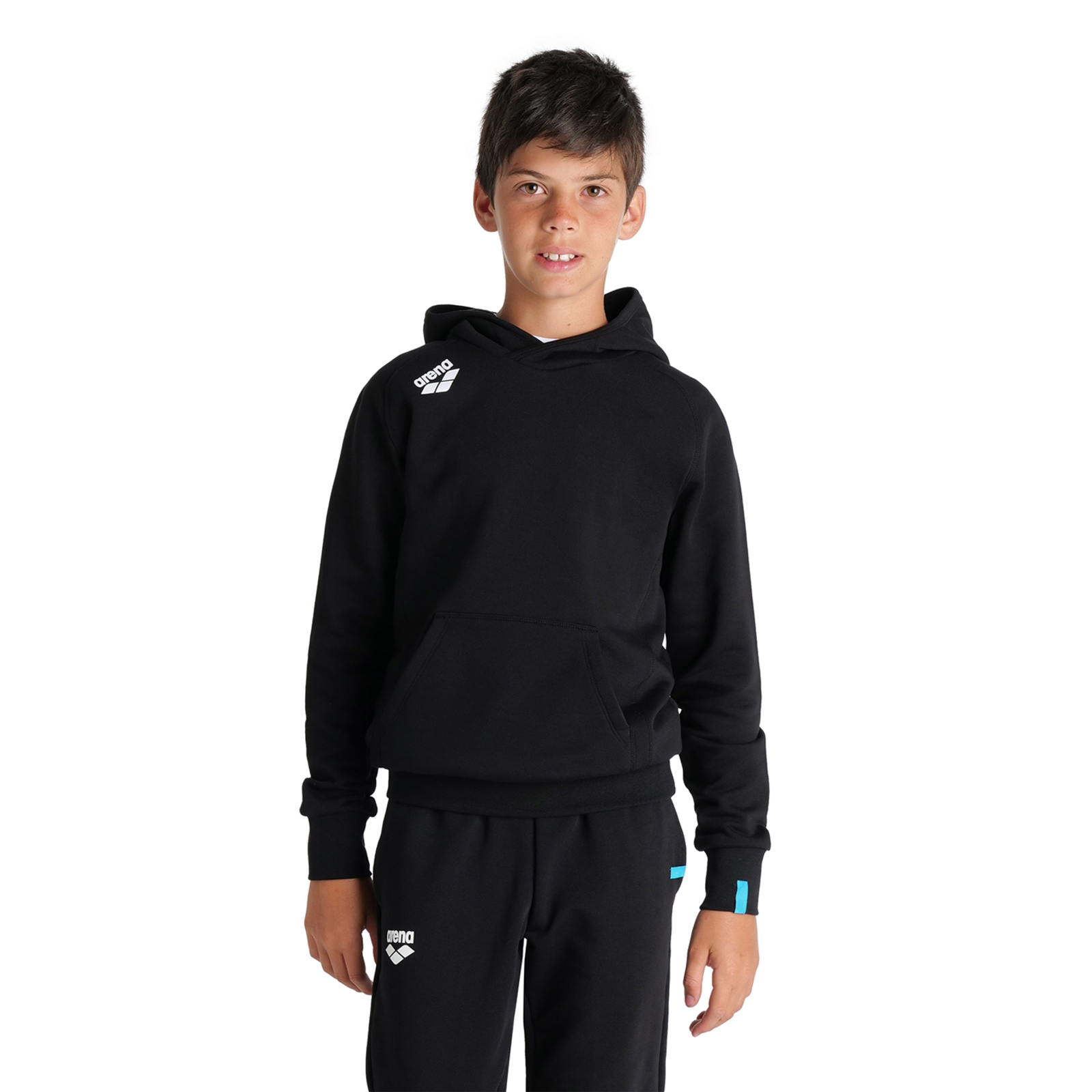 Arena Team Hooded Sweat Panel in SCHWARZ