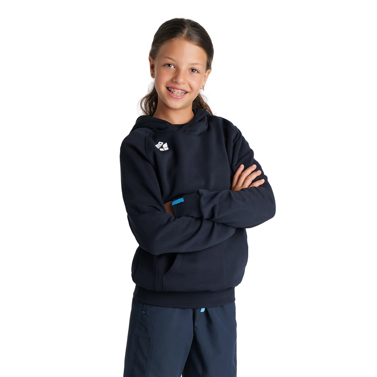 Arena Team Hooded Sweat Panel in SCHWARZ