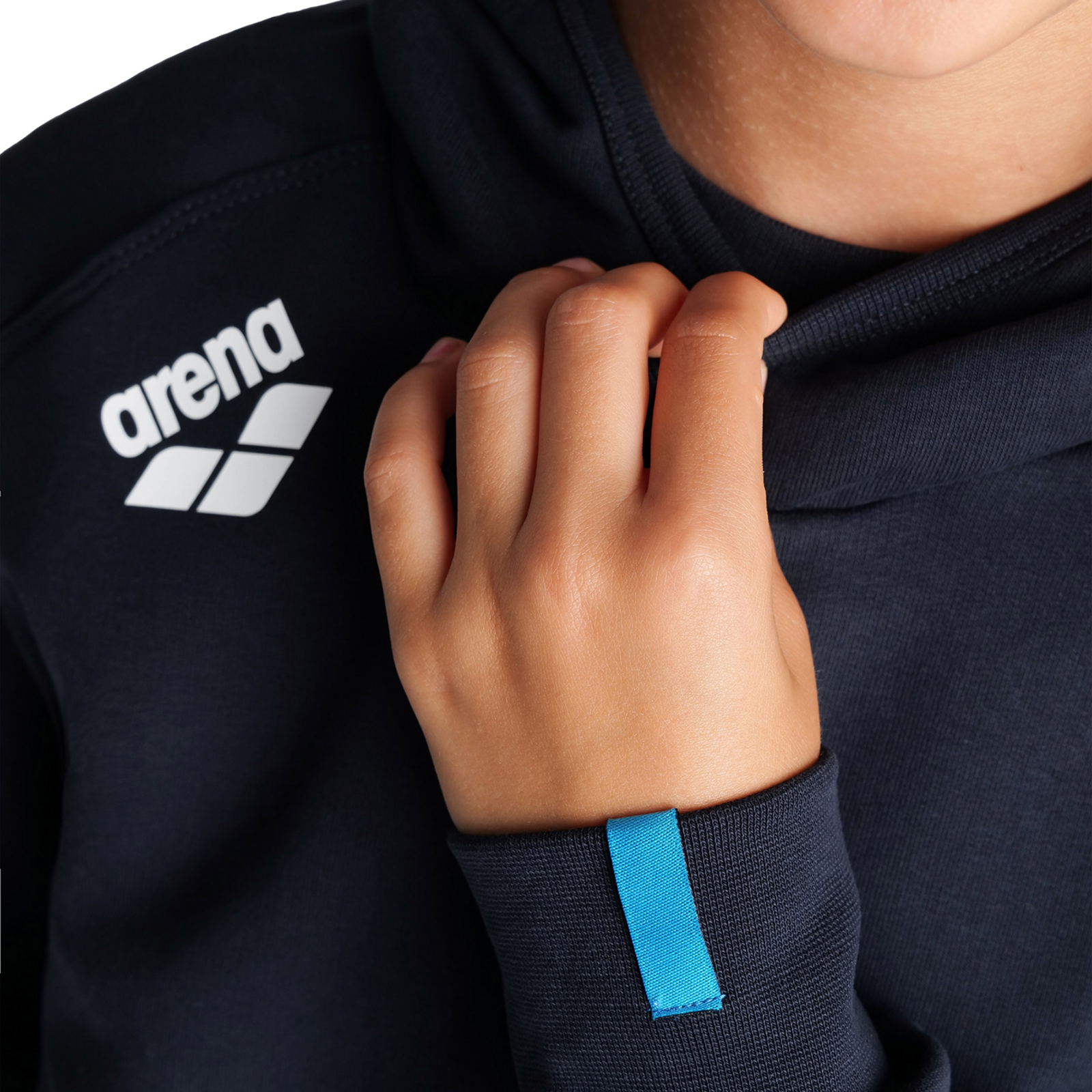 Arena Team Hooded Sweat Panel in SCHWARZ