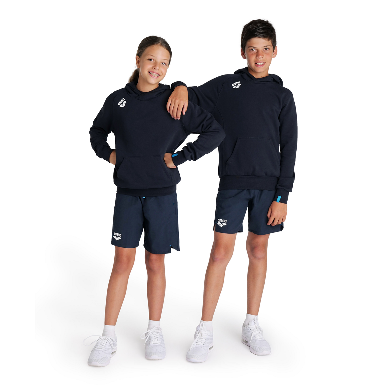 Arena Team Hooded Sweat Panel in SCHWARZ