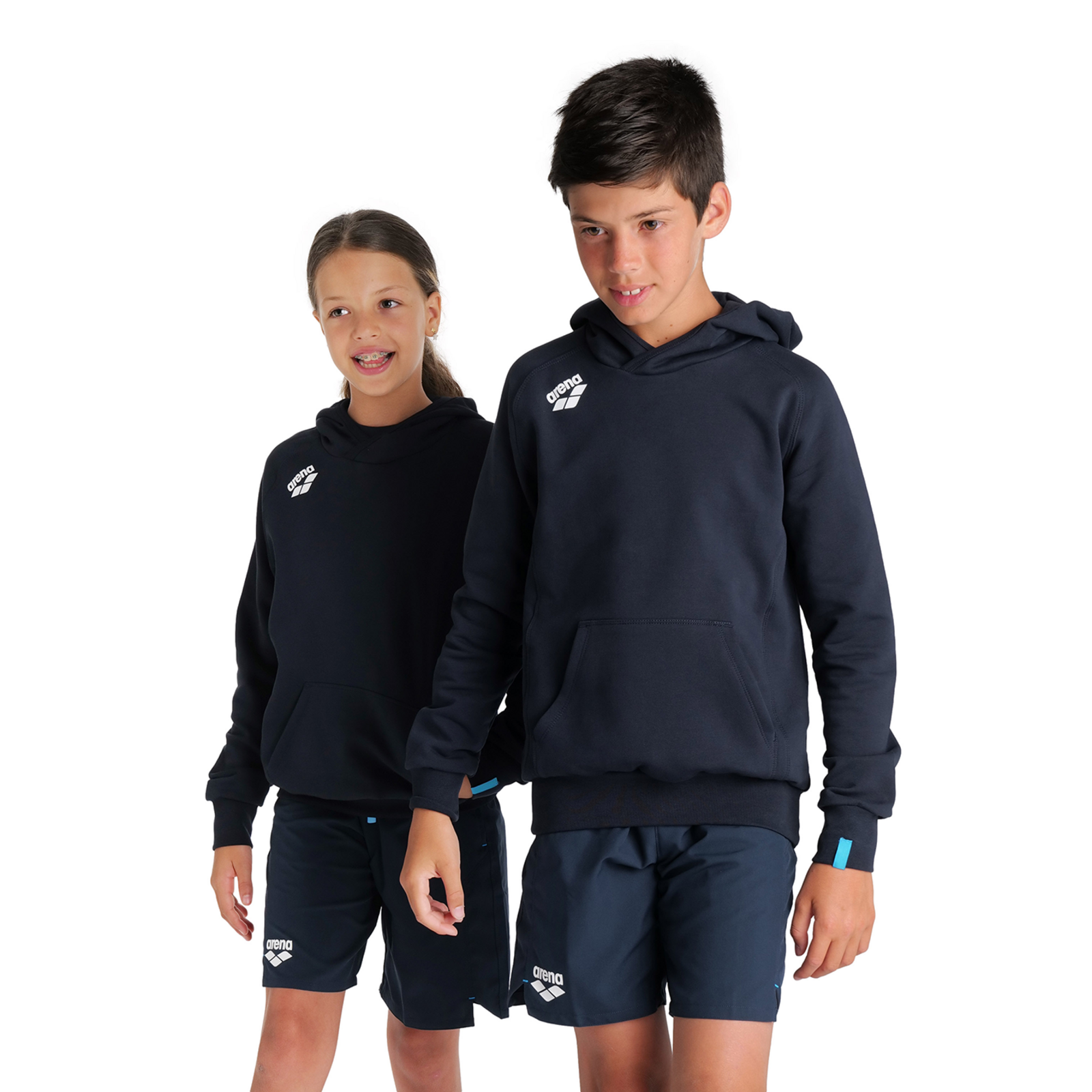 Arena Team Hooded Sweat Panel in SCHWARZ