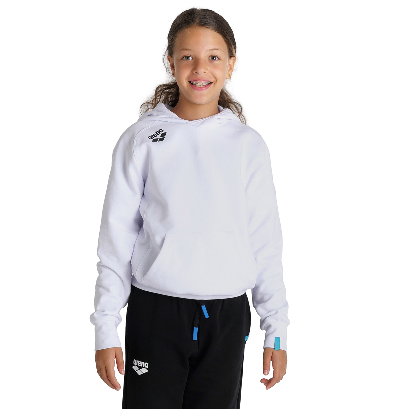 Arena Team Hooded Sweat Panel in WEISS