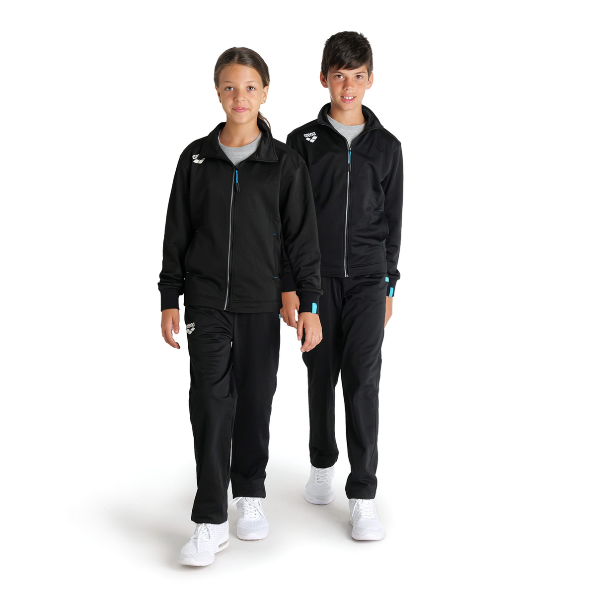 Arena Team Jacket Panel Knitted Poly in SCHWARZ
