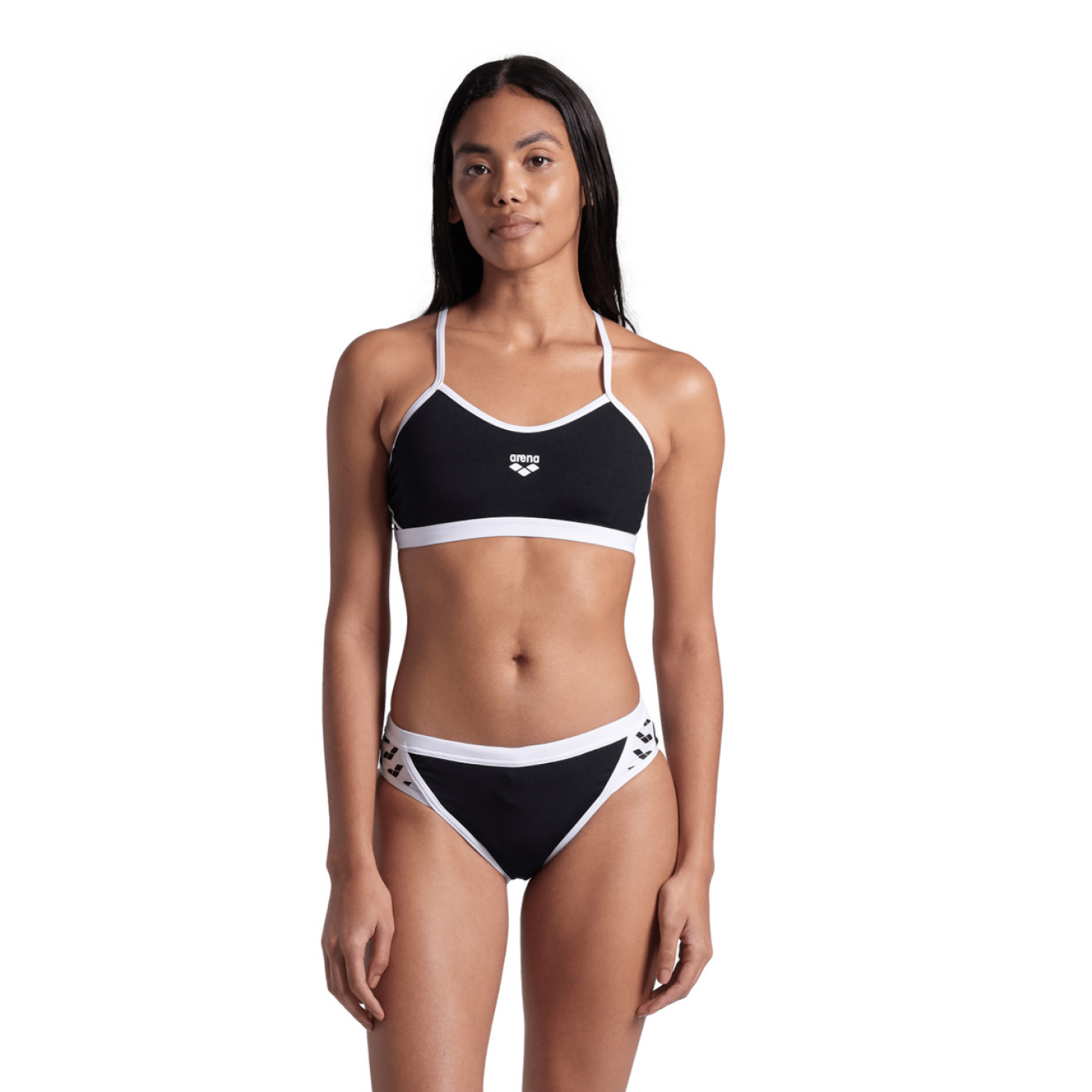 Arena Arena Icons Bikini Cross Back Solid Bikini in SCHWARZ