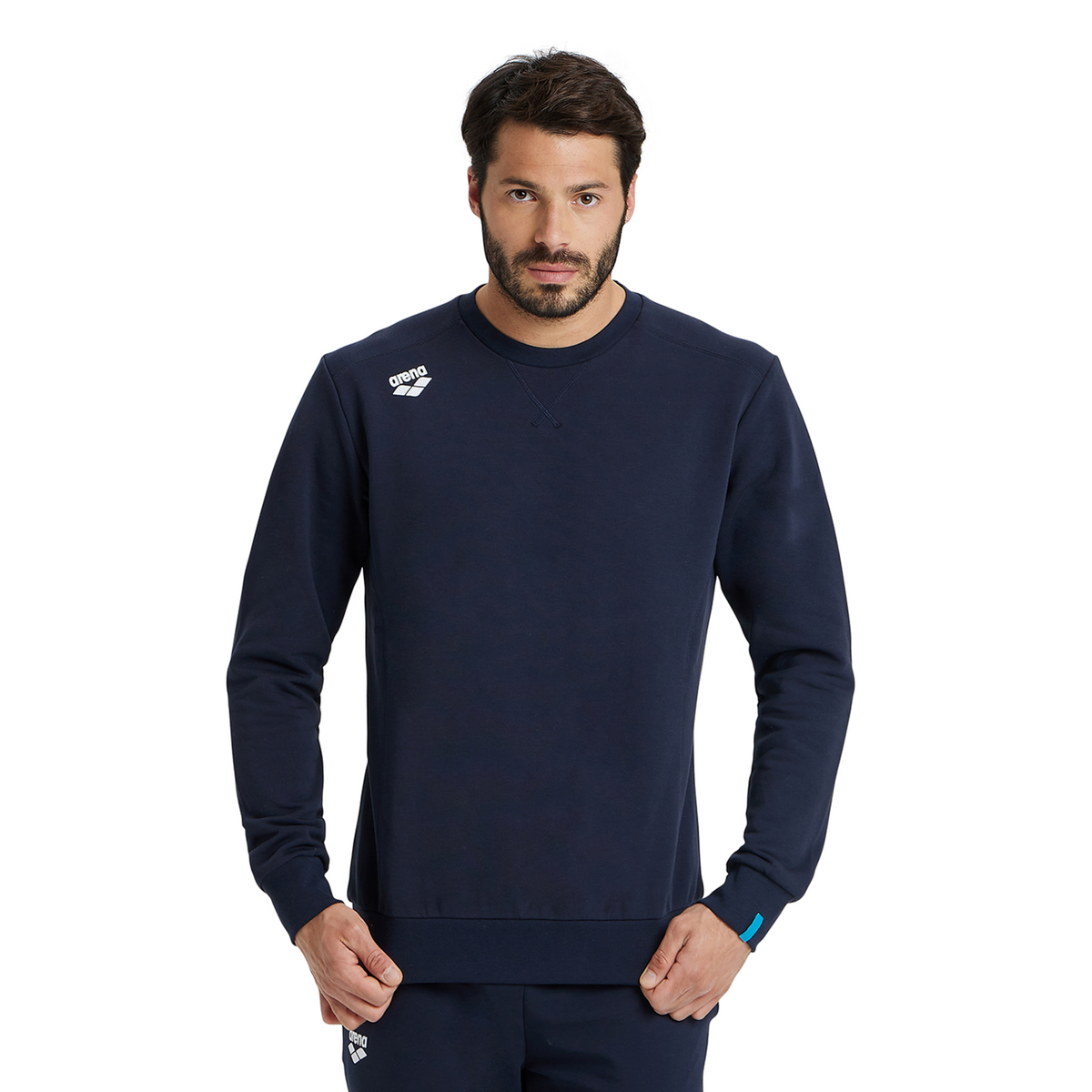 Arena Crew Sweat Solid in BLAU