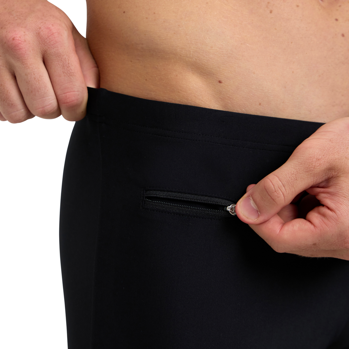 Arena Arena Zip Swim Short in SCHWARZ