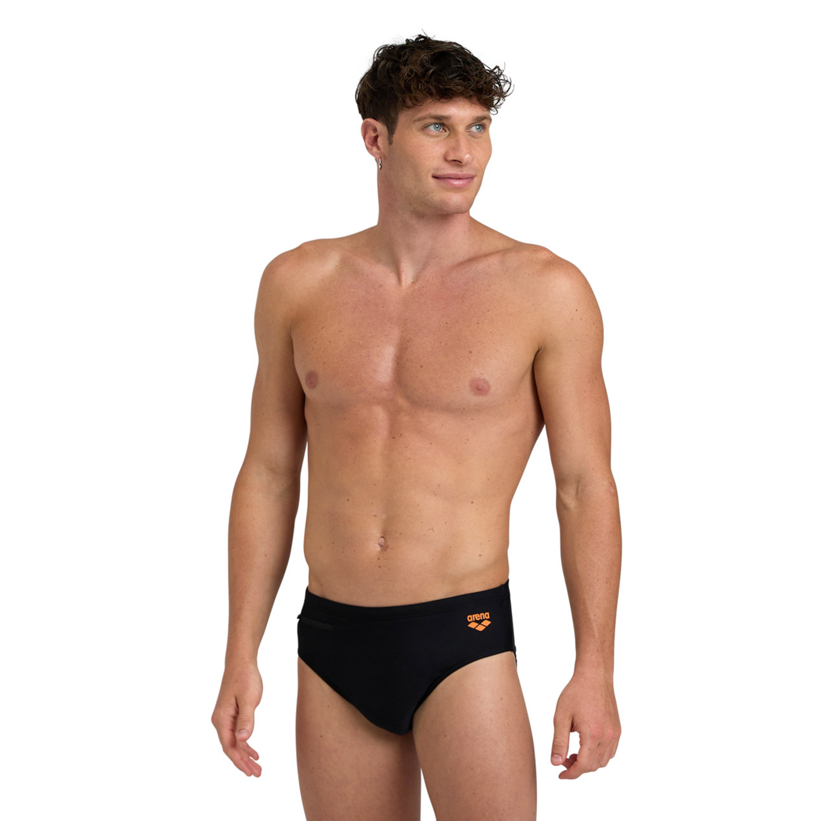 Arena Arena Zip Brief 9Cm Swim Slip in SCHWARZ