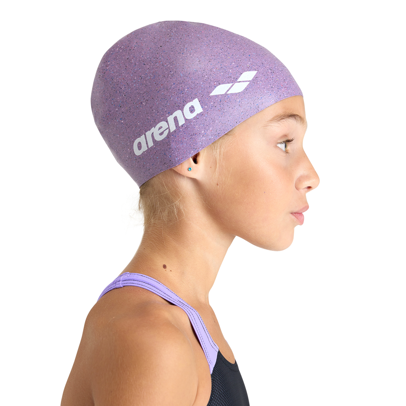 Arena Jr Silicone Cap Trainingsbadekappe in VIOLETT