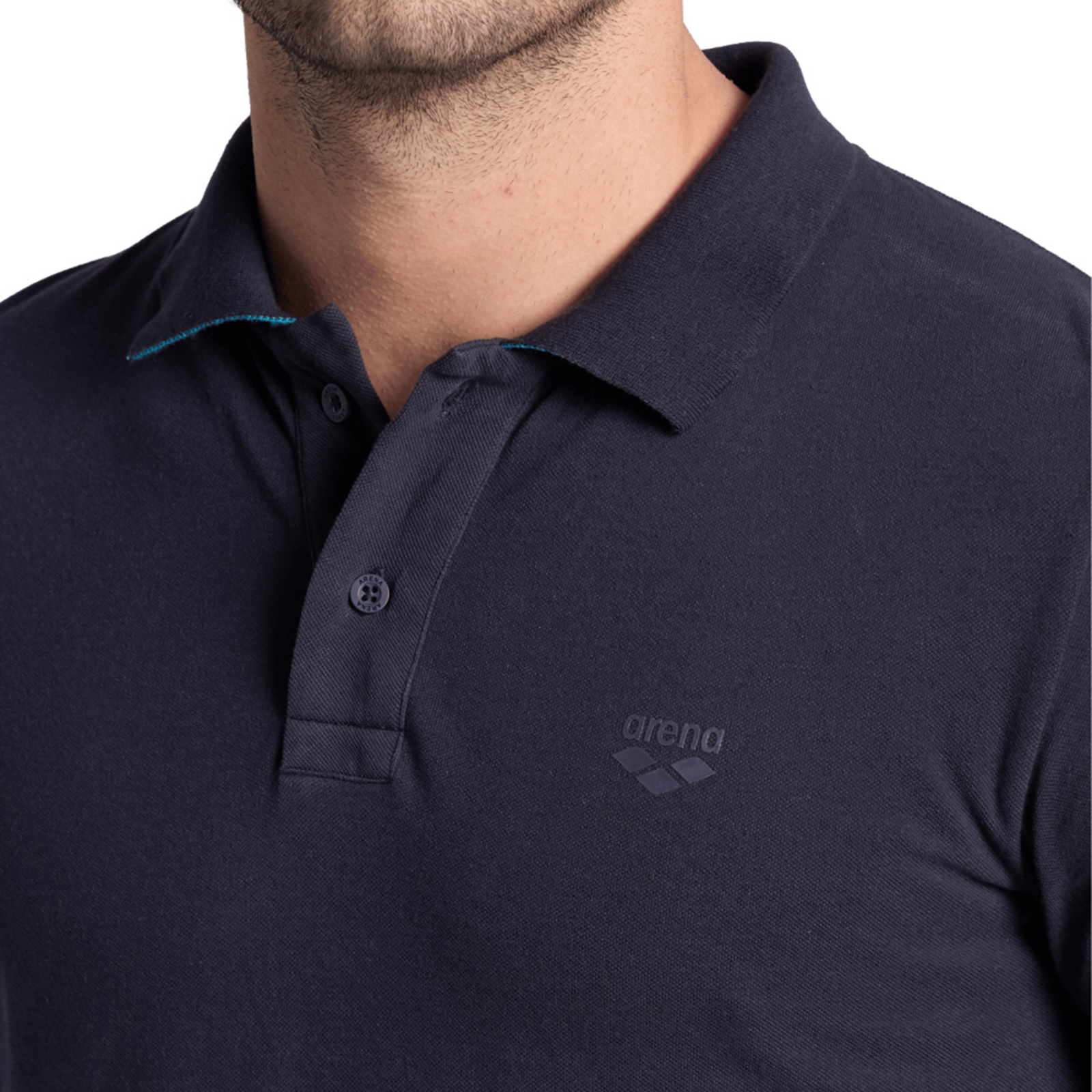 Arena M Poloshirt Solid Cotton Piquet in BLAU