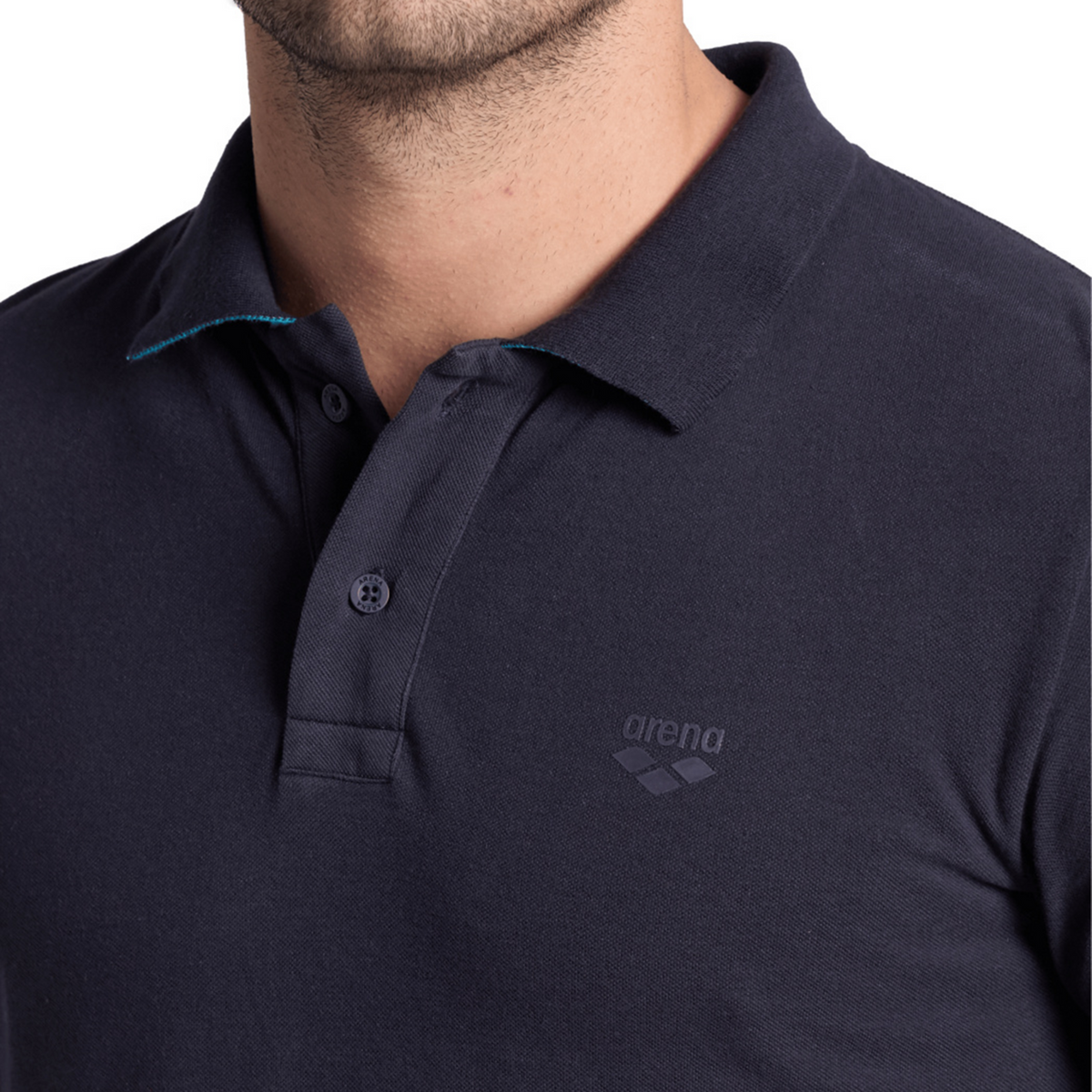 Arena M Poloshirt Solid Cotton Piquet in BLAU