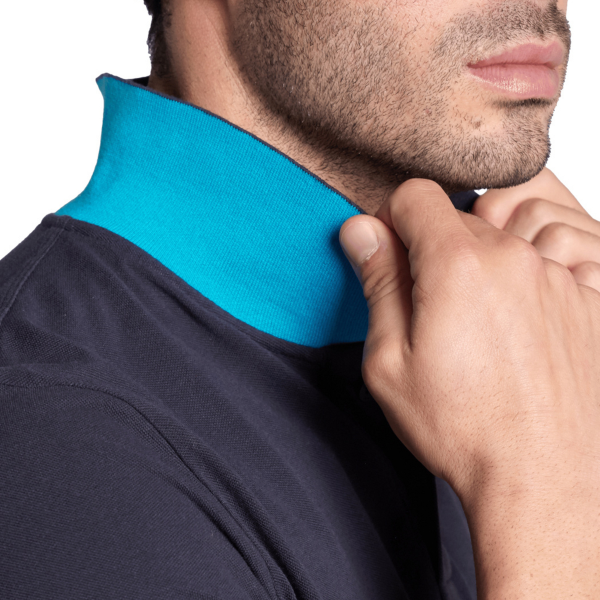 Arena M Poloshirt Solid Cotton Piquet in BLAU