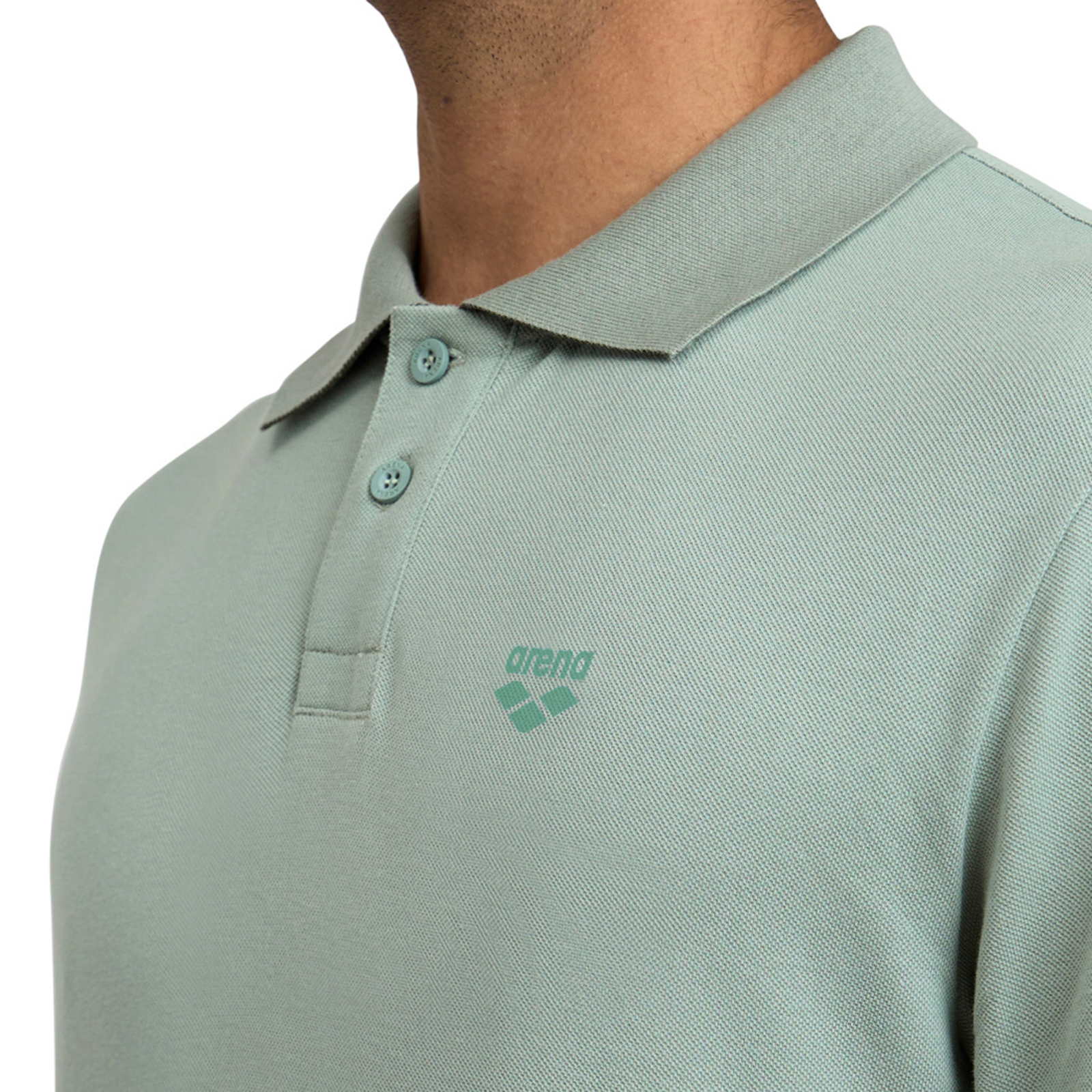 Arena M Poloshirt Solid Cotton Piquet in GRÜN