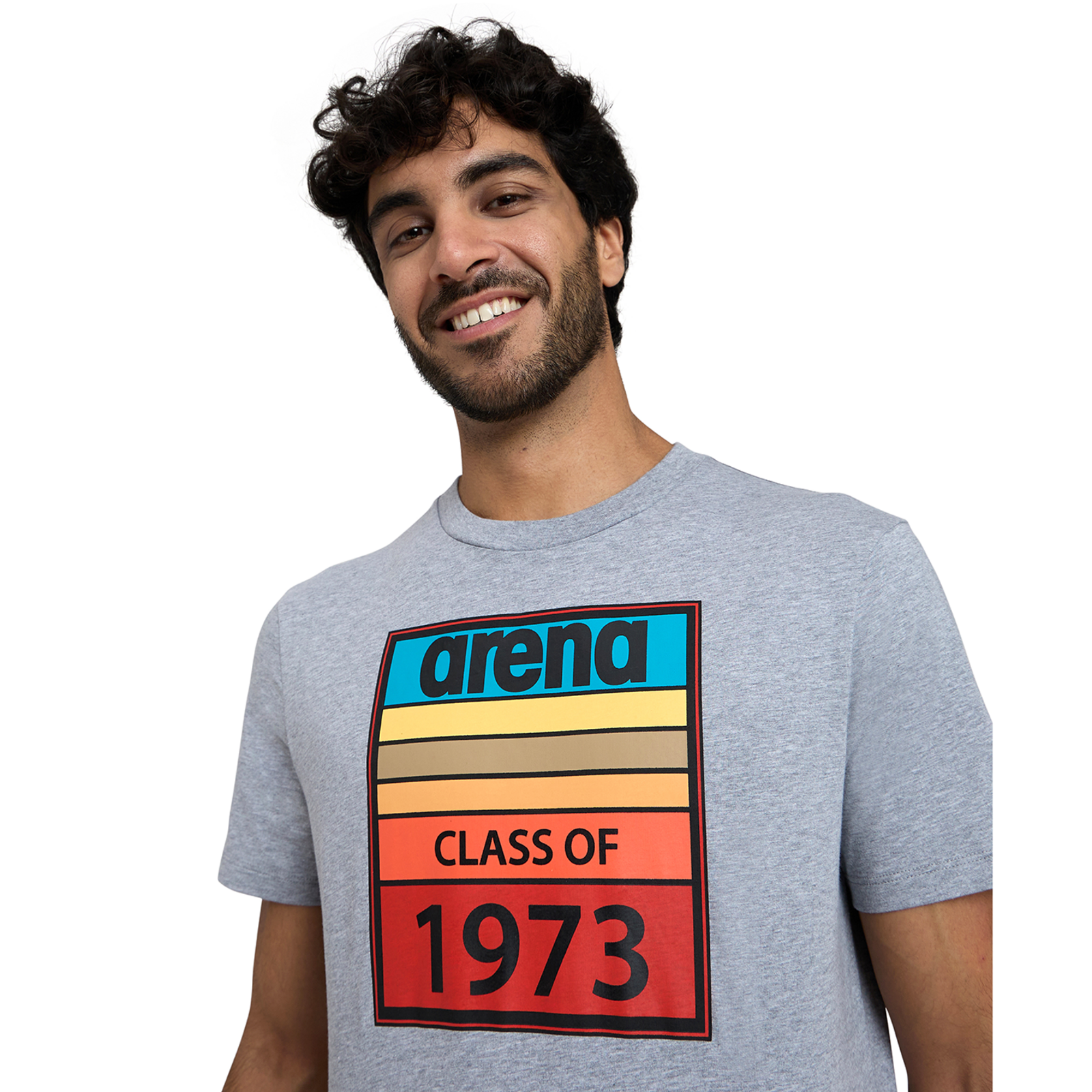 Arena T-Shirt Solid Cotton in GRAU