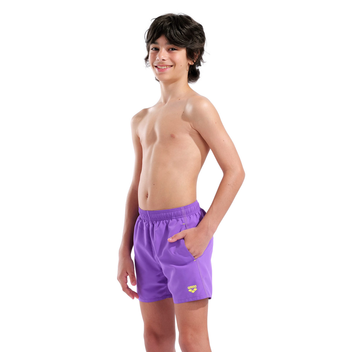 Arena Beach Boxer Solid R in VIOLETT
