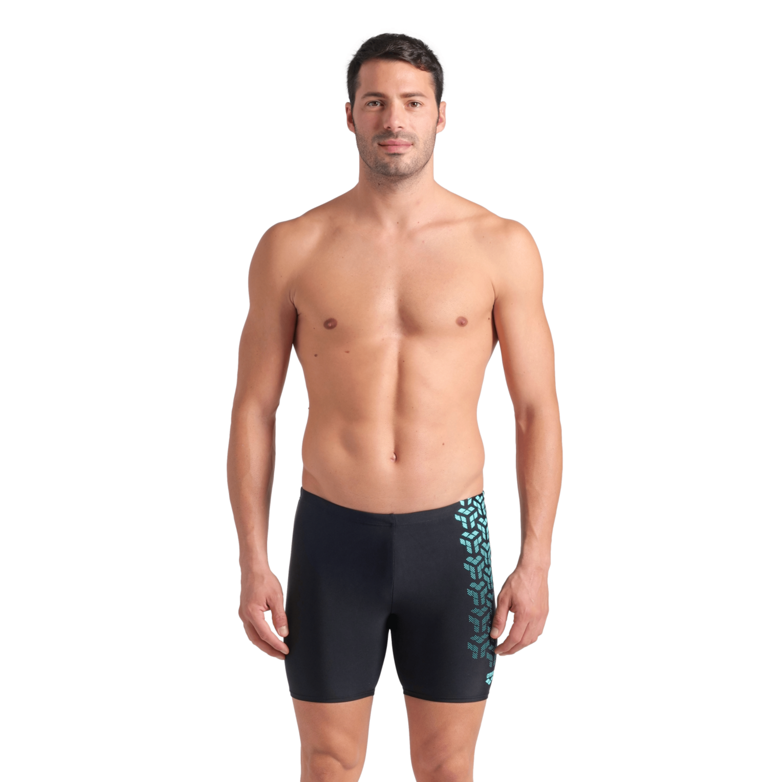 Arena Arena Kikko V Swim Mid Jammer Graphic in SCHWARZ