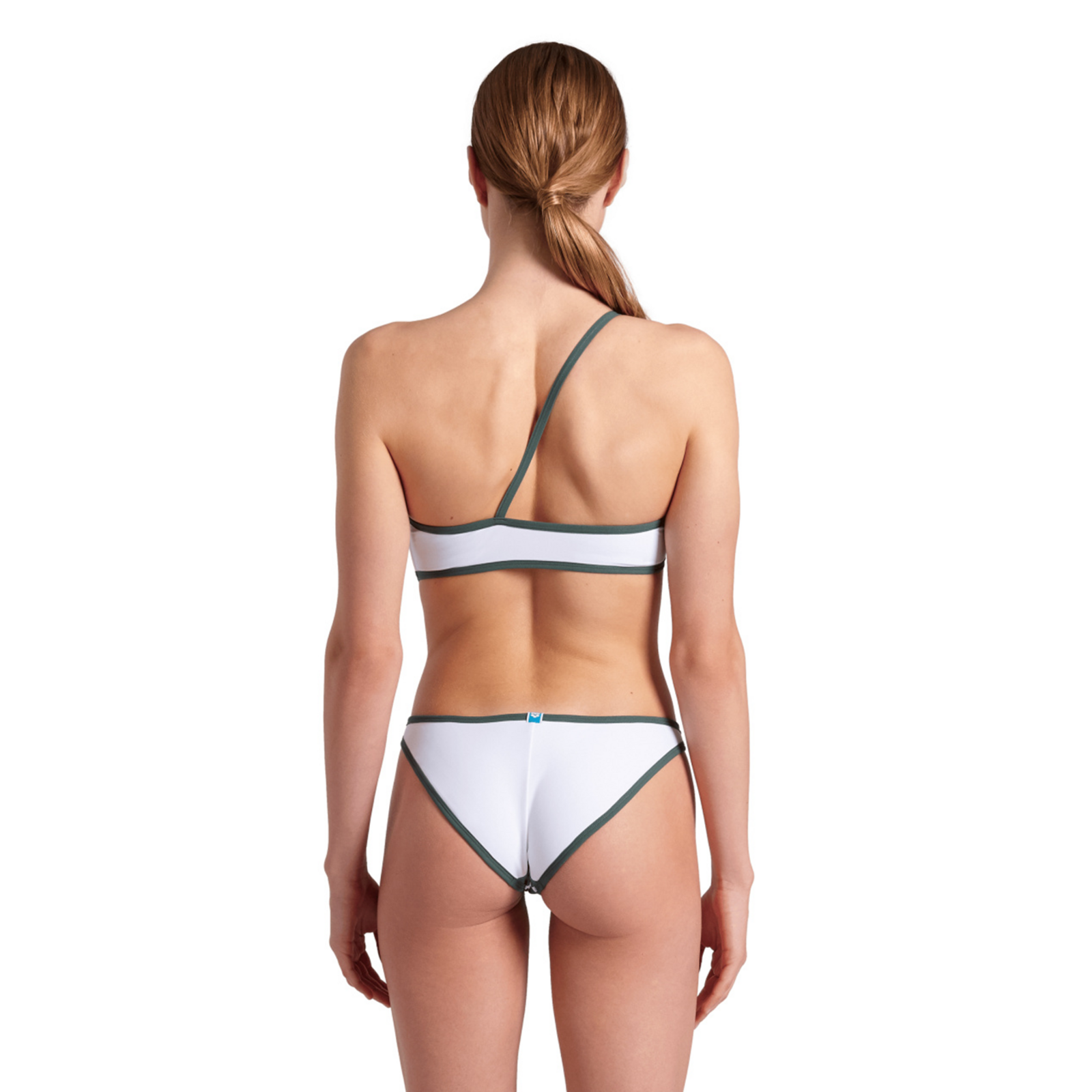 Arena W Arena Logo One Piece Single Shoulder Badeanzug in GRÜN