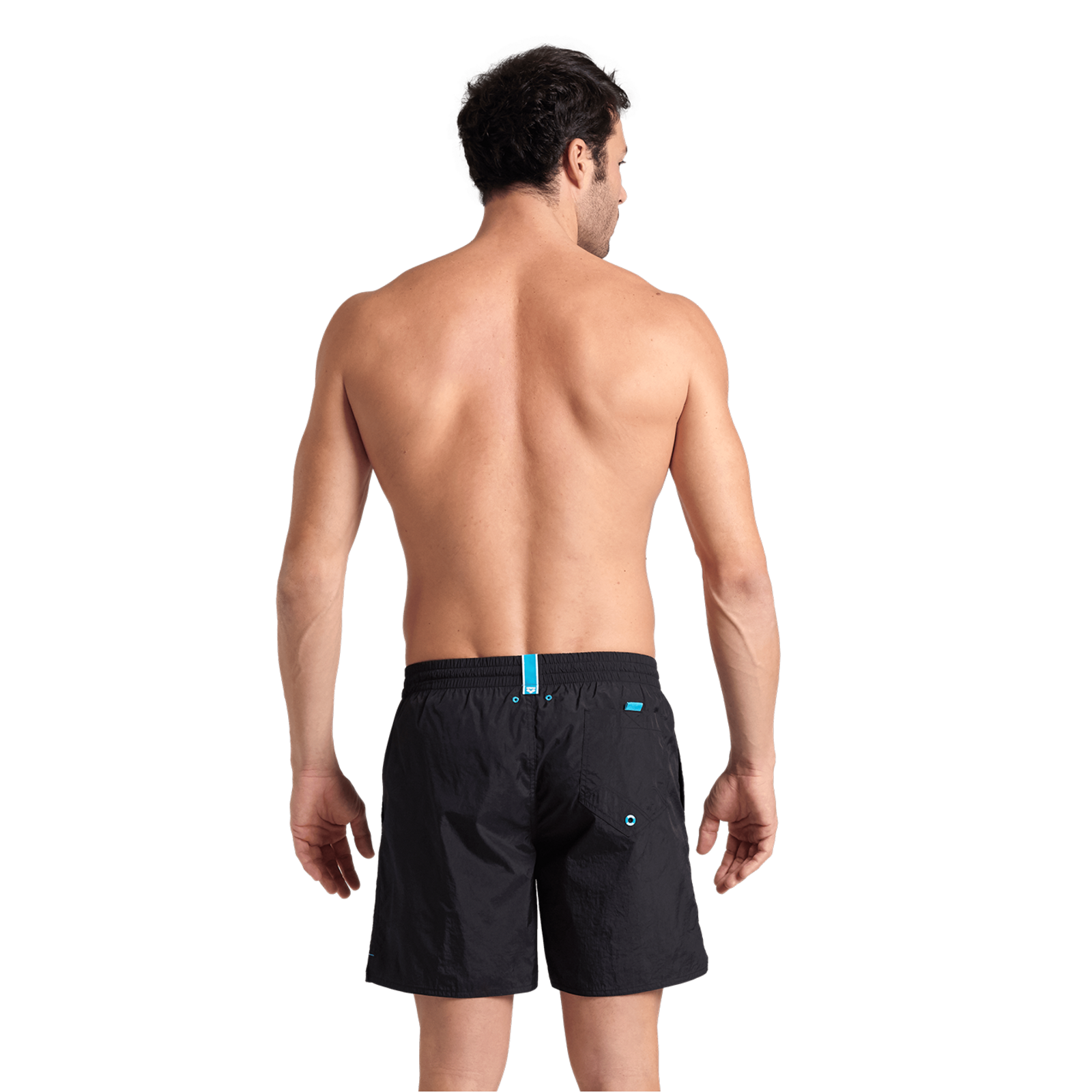 Arena M Arena Solid Boxer Beach Short in SCHWARZ