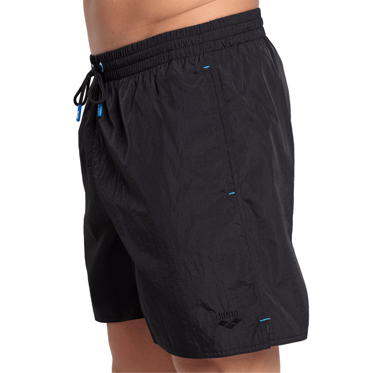 Arena M Arena Solid Boxer Beach Short in SCHWARZ