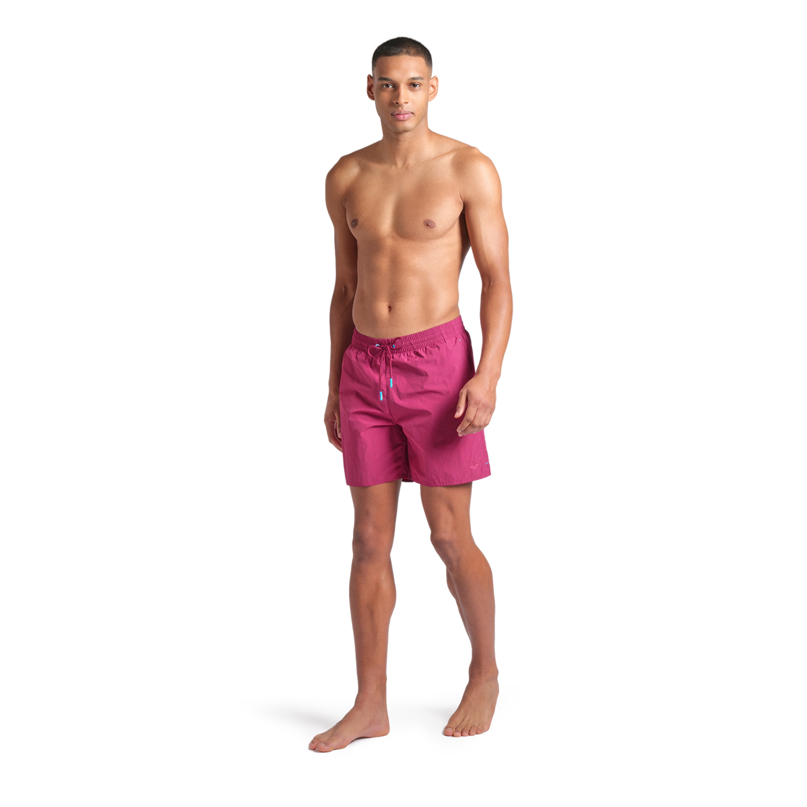 Arena M Arena Solid Boxer Beach Short in VIOLETT