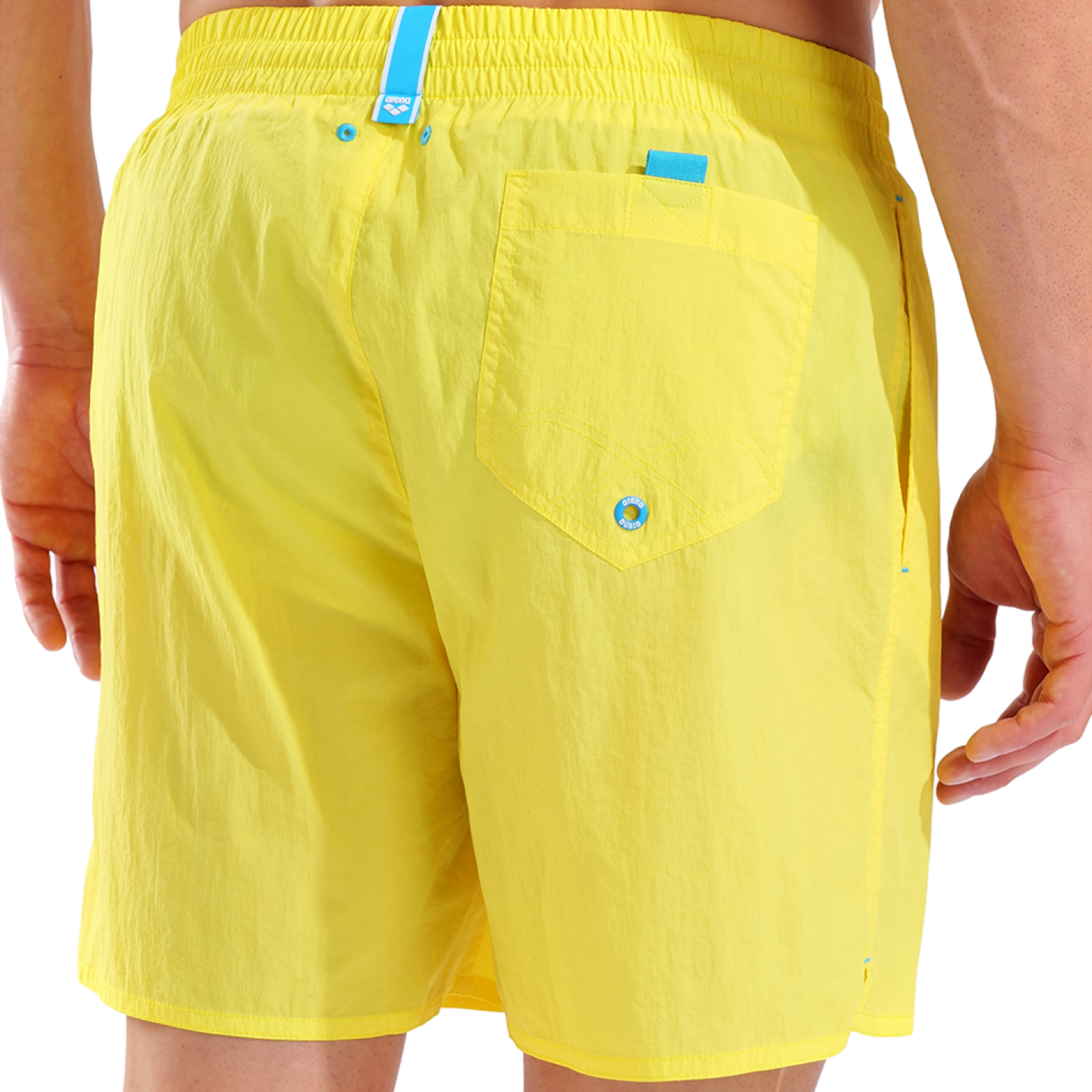 Arena M Arena Solid Boxer Beach Short in GELB