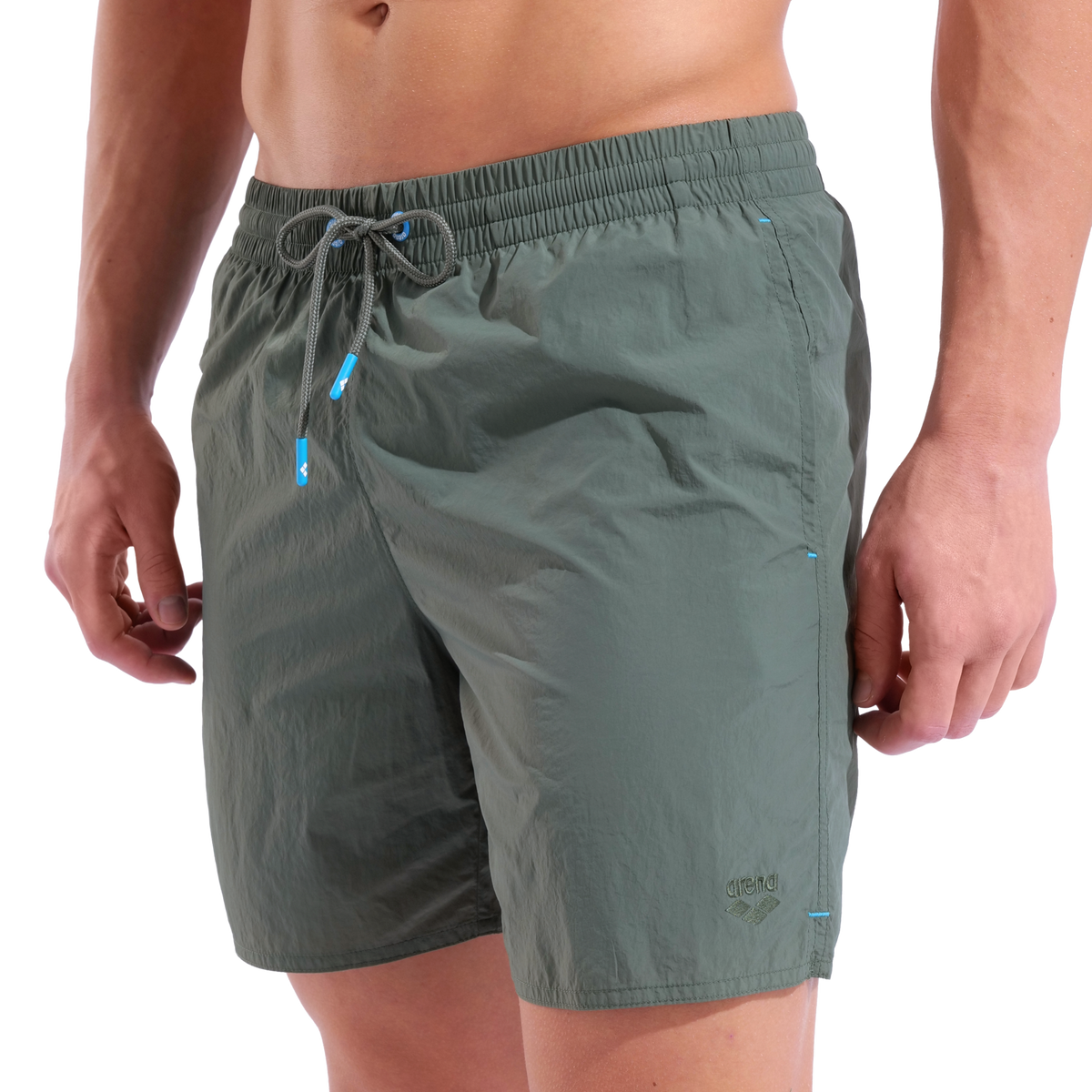 Arena M Arena Solid Boxer Beach Short in GRÜN