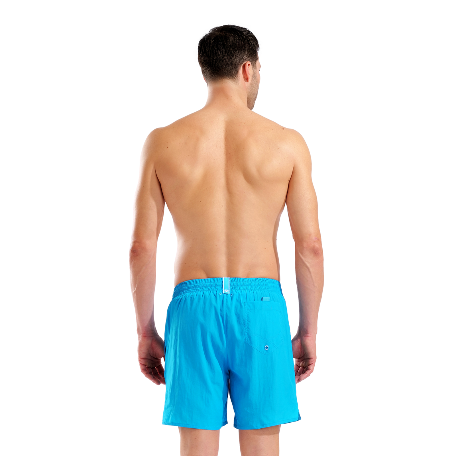 Arena M Arena Solid Boxer Beach Short in BLAU