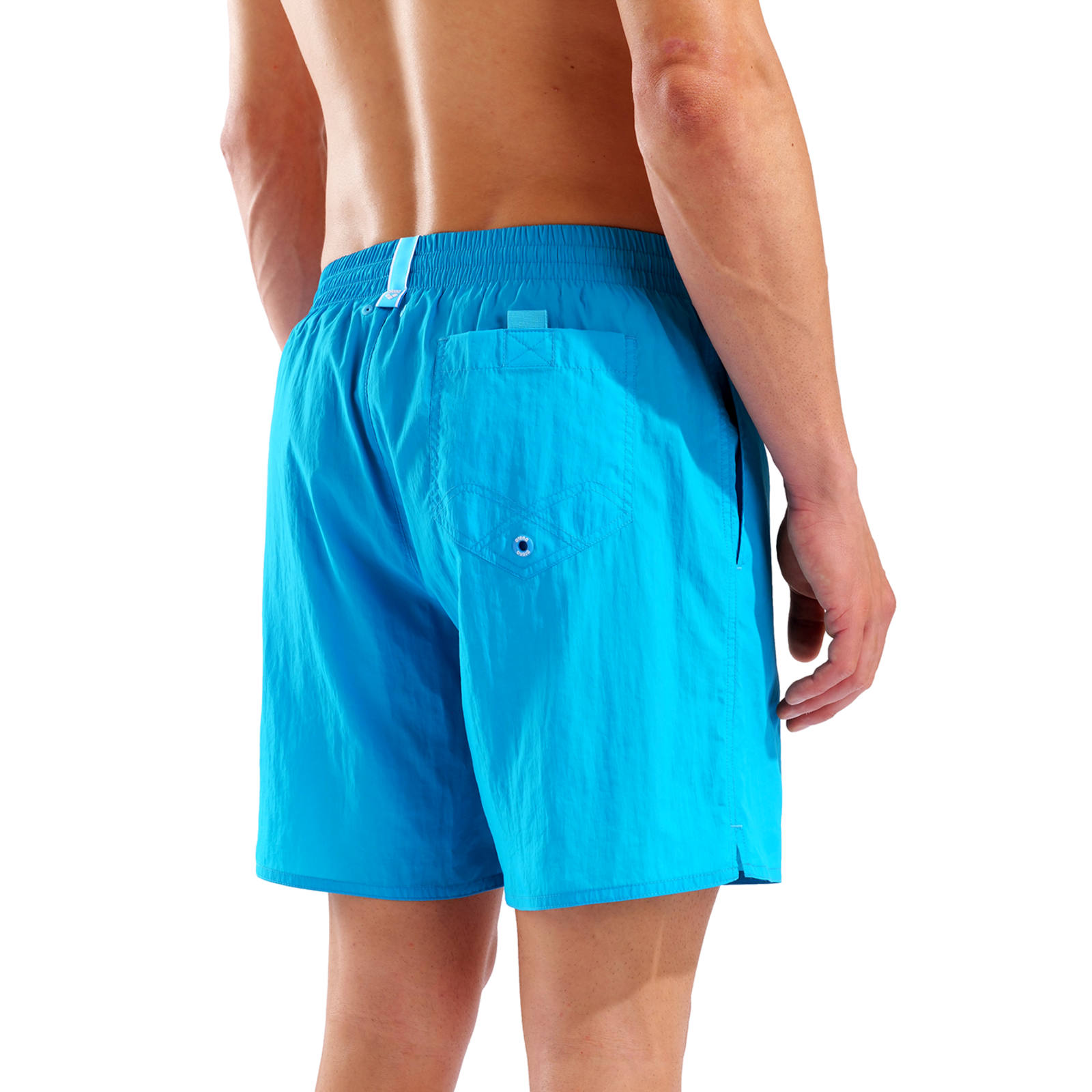 Arena M Arena Solid Boxer Beach Short in BLAU