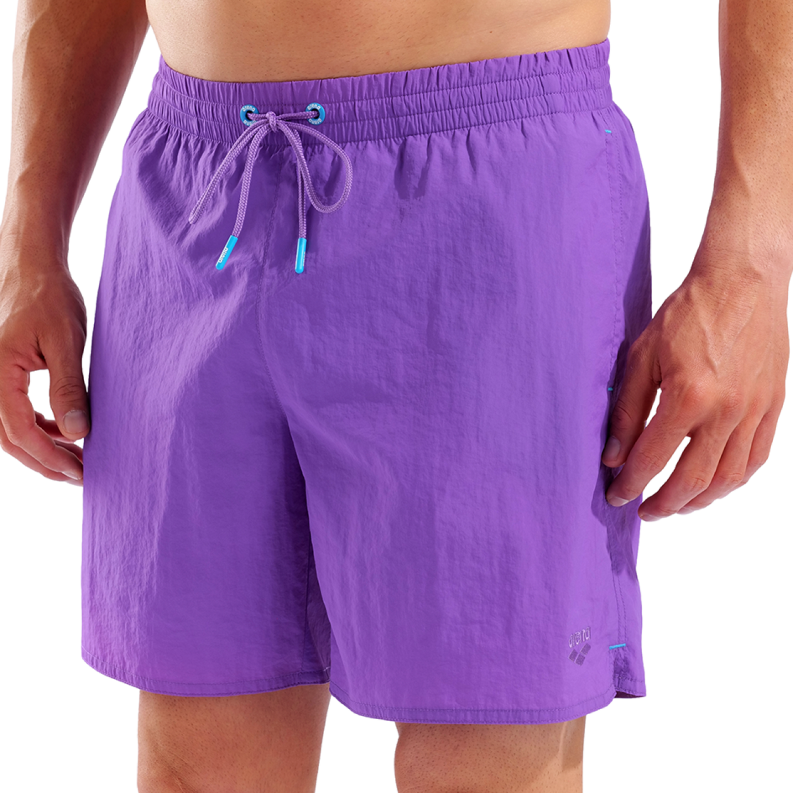 Arena M Arena Solid Boxer Beach Short in VIOLETT
