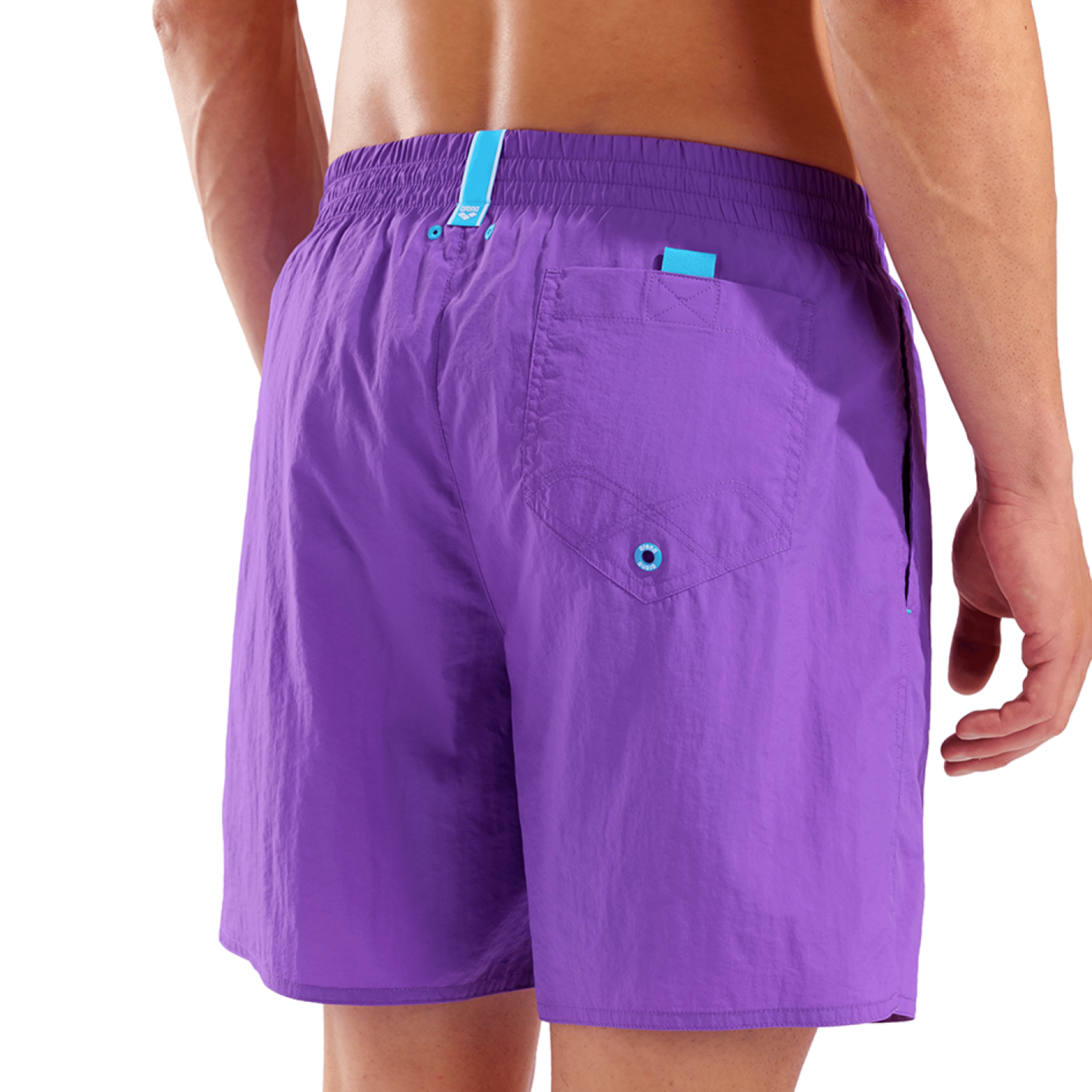 Arena M Arena Solid Boxer Beach Short in VIOLETT