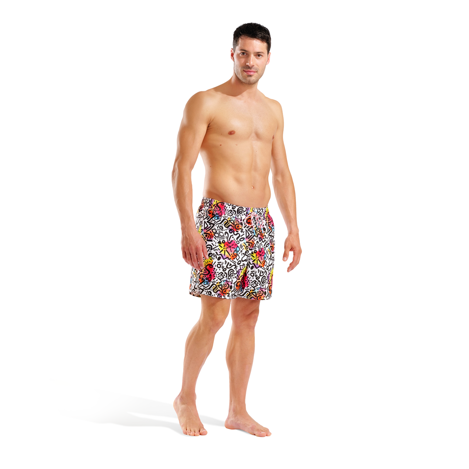 Arena M Beach Boxer Allover Beach Short in MEHRFARBIG