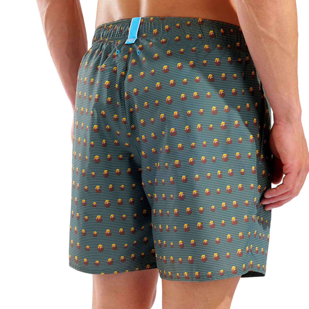 Arena M Beach Boxer Allover Beach Short in GRÜN