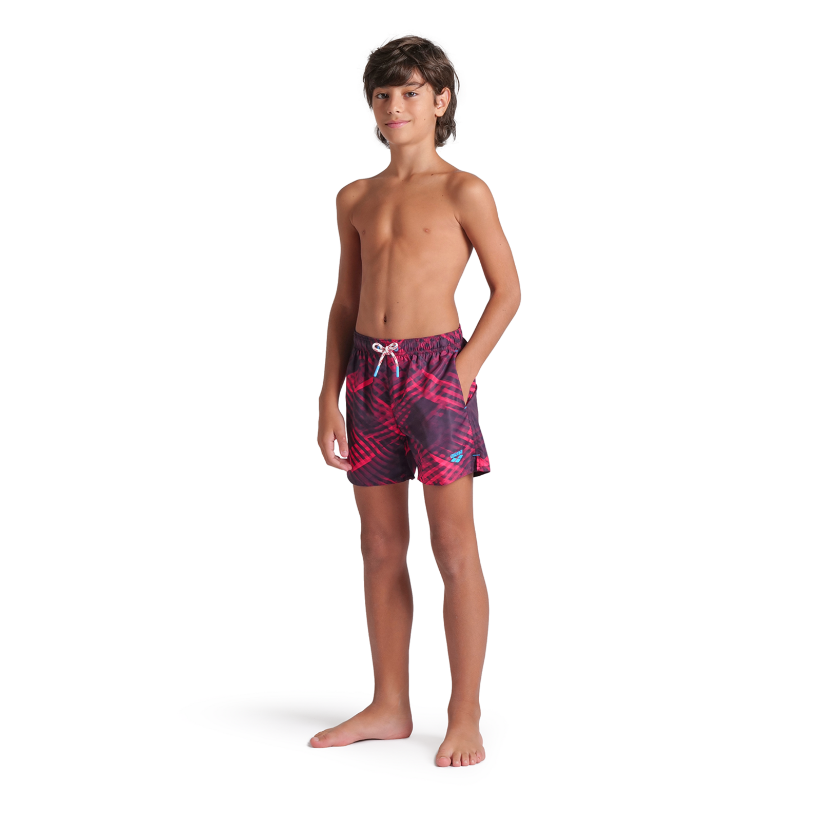 Arena B Beach Boxer Allover Beach Short in ROT