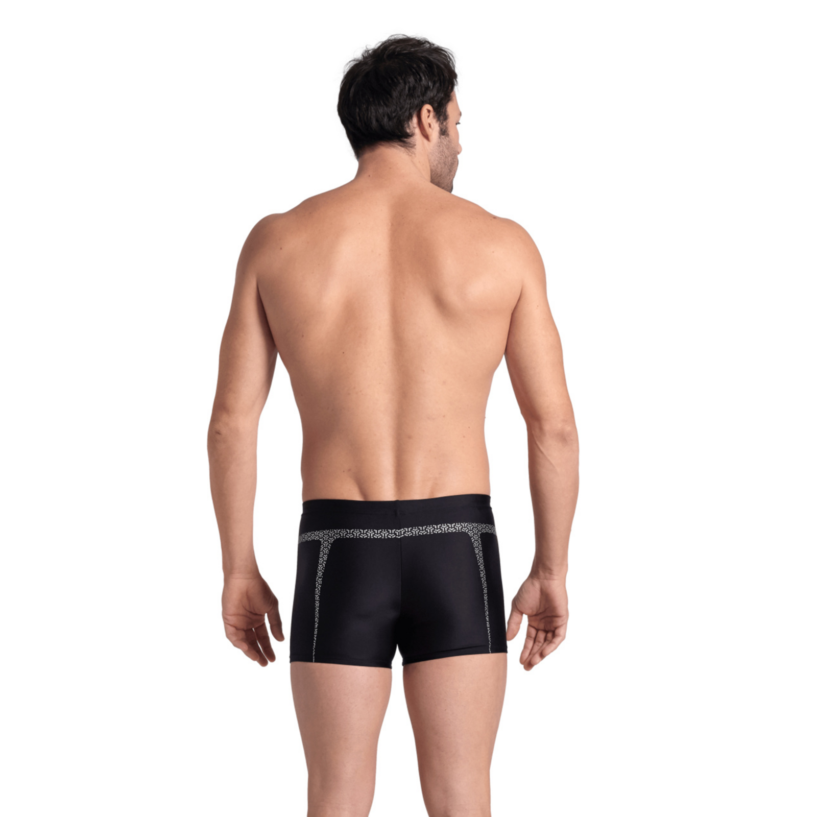 Arena M Arena Pro_File Swim Short Graphic Swim Short in SCHWARZ